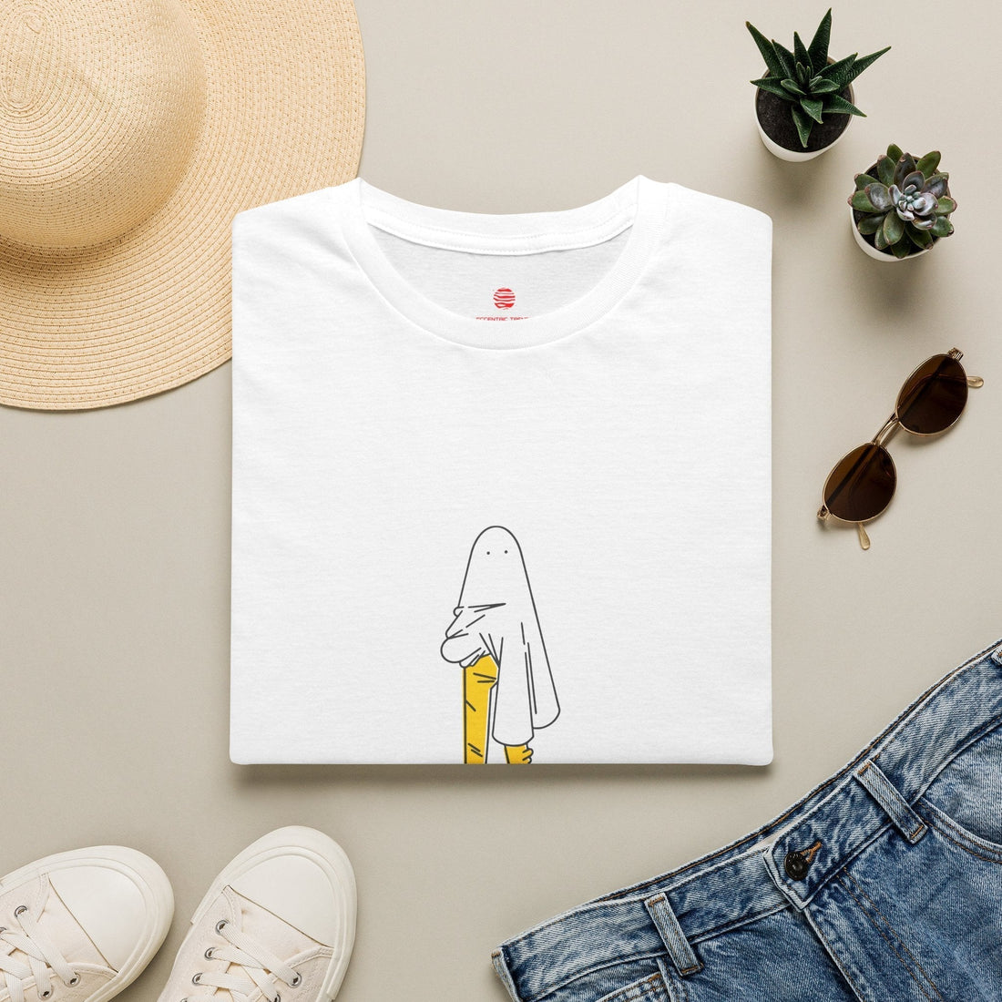 Eccentric Trendz Minimal Ghost Character Be Kind Unisex Softstyle Tee