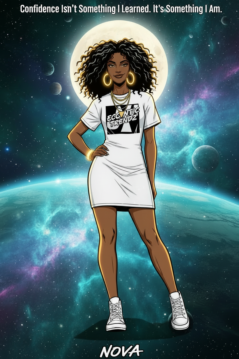 Nova — confident, radiant, and fully herself on Planet Trendz.