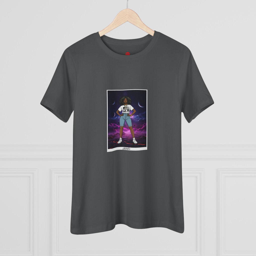 Eccentric Trendz Ladies' V-Neck Minimal NOVA Graphic Tee