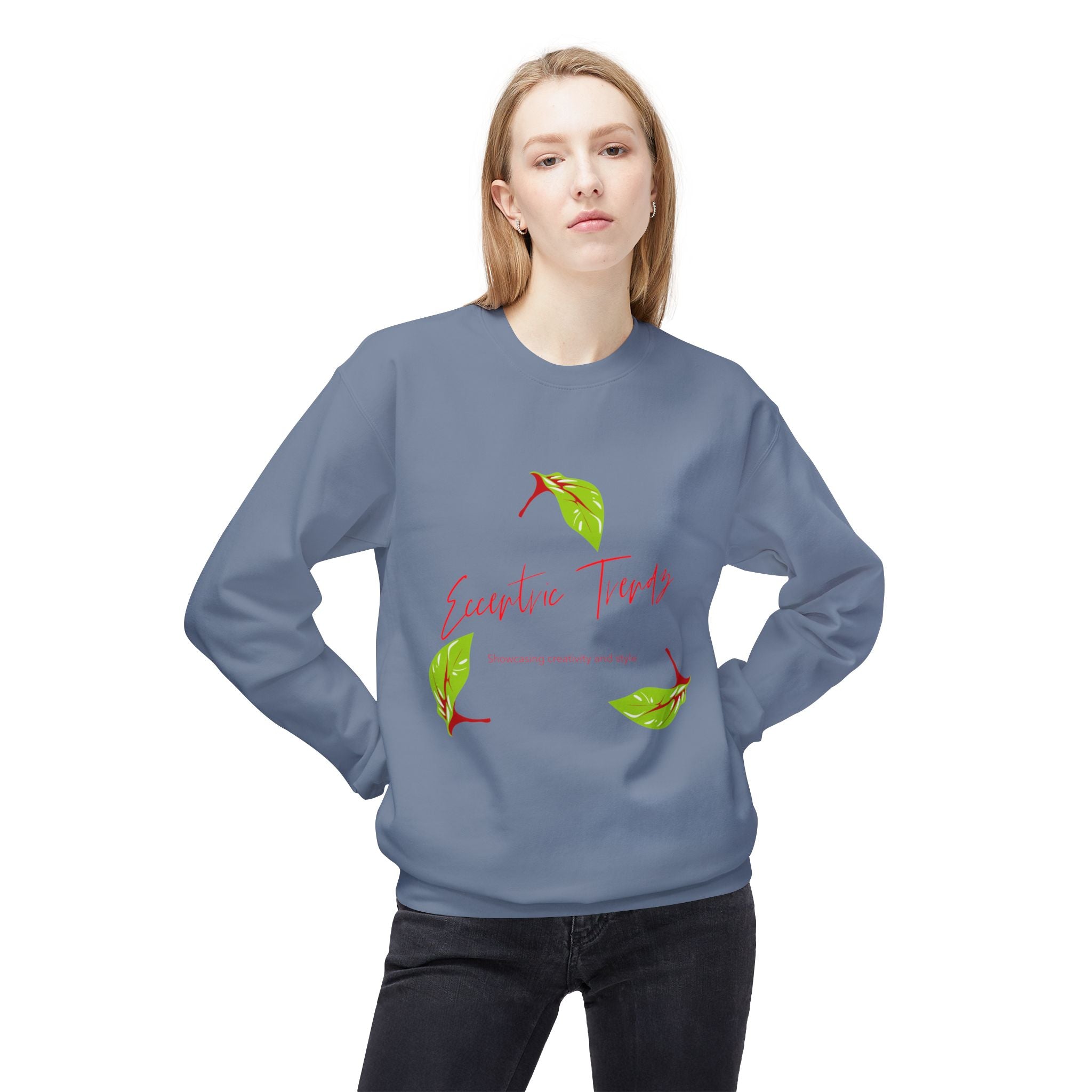 Eccentric Trendz Floral Graphic Crewneck Sweatshirt