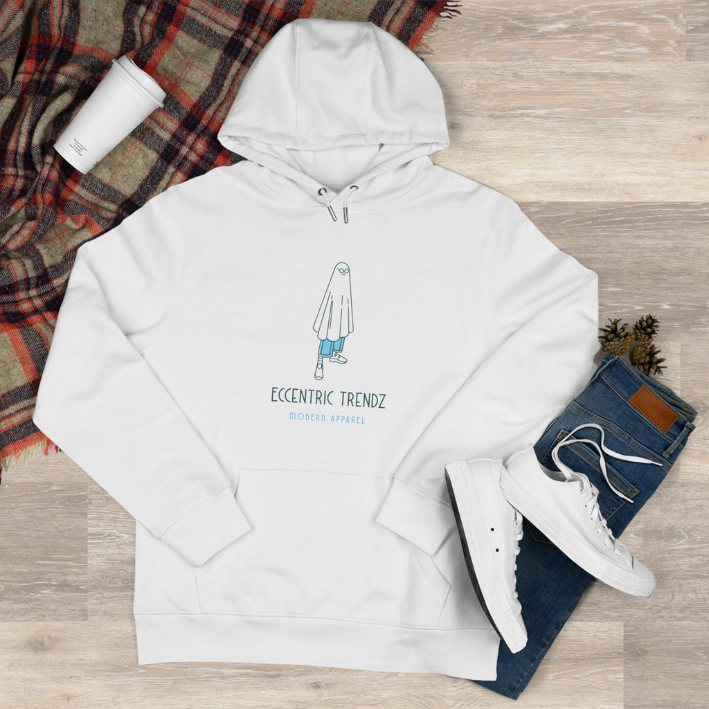 Eccentric Trendz Vibrant Minimalist Ghost Alien Hoodie (Blue)