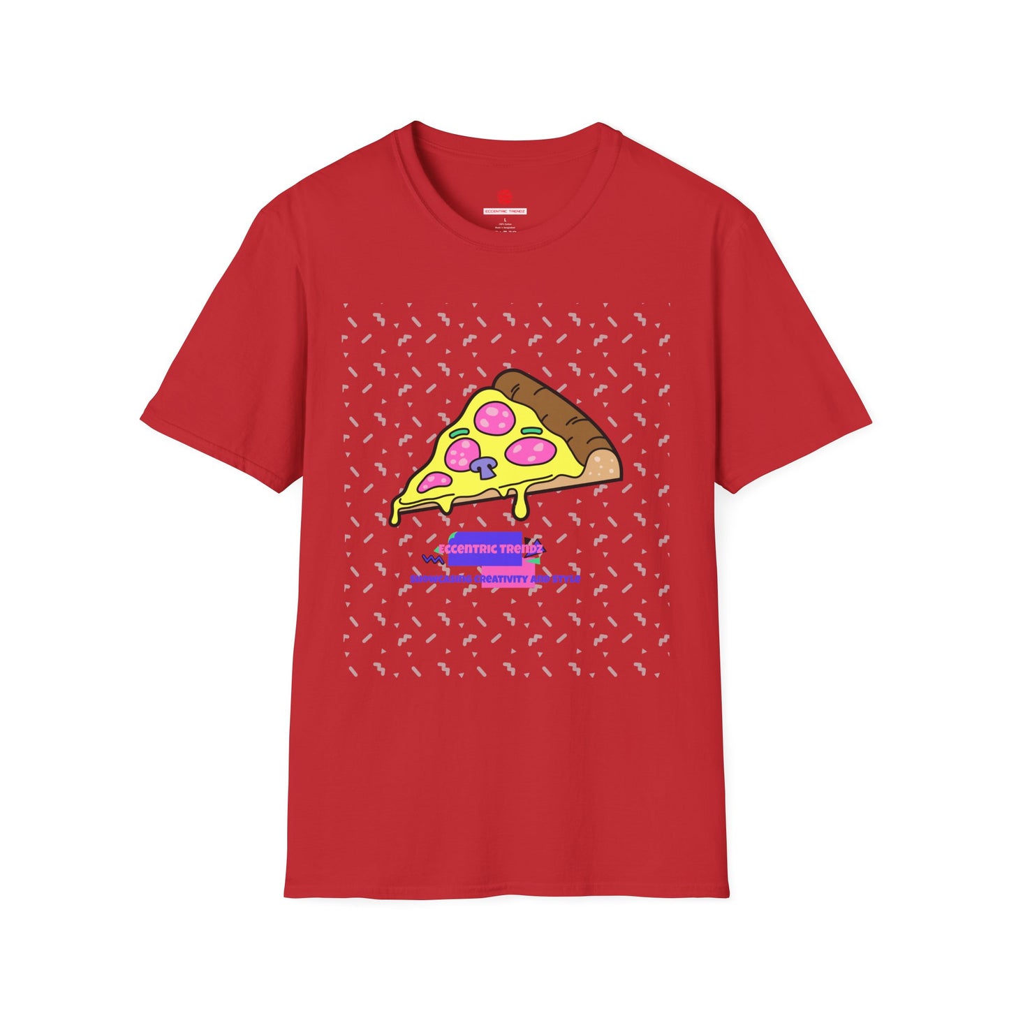 Eccentric Trendz Retro Pixel Pizza Graphic T-Shirt