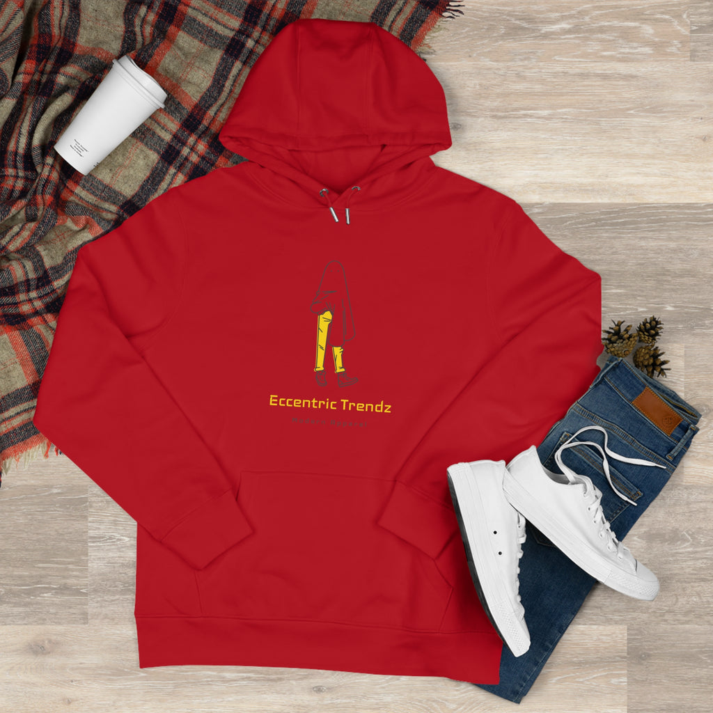 Eccentric Trendz Vibrant Minimalist Ghost Alien Hoodie (Yellow)