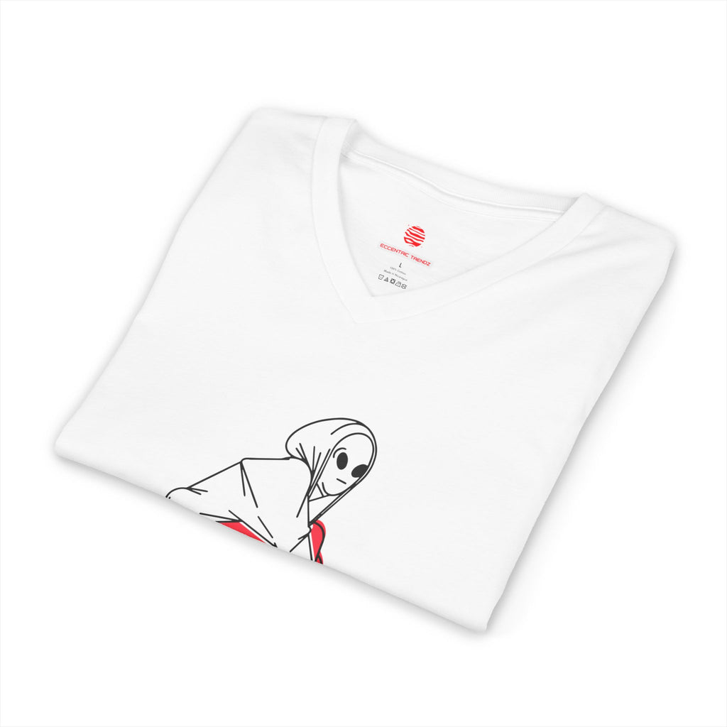 Eccentric Trendz Stylish Soft Cotton V-Neck Tee Skater