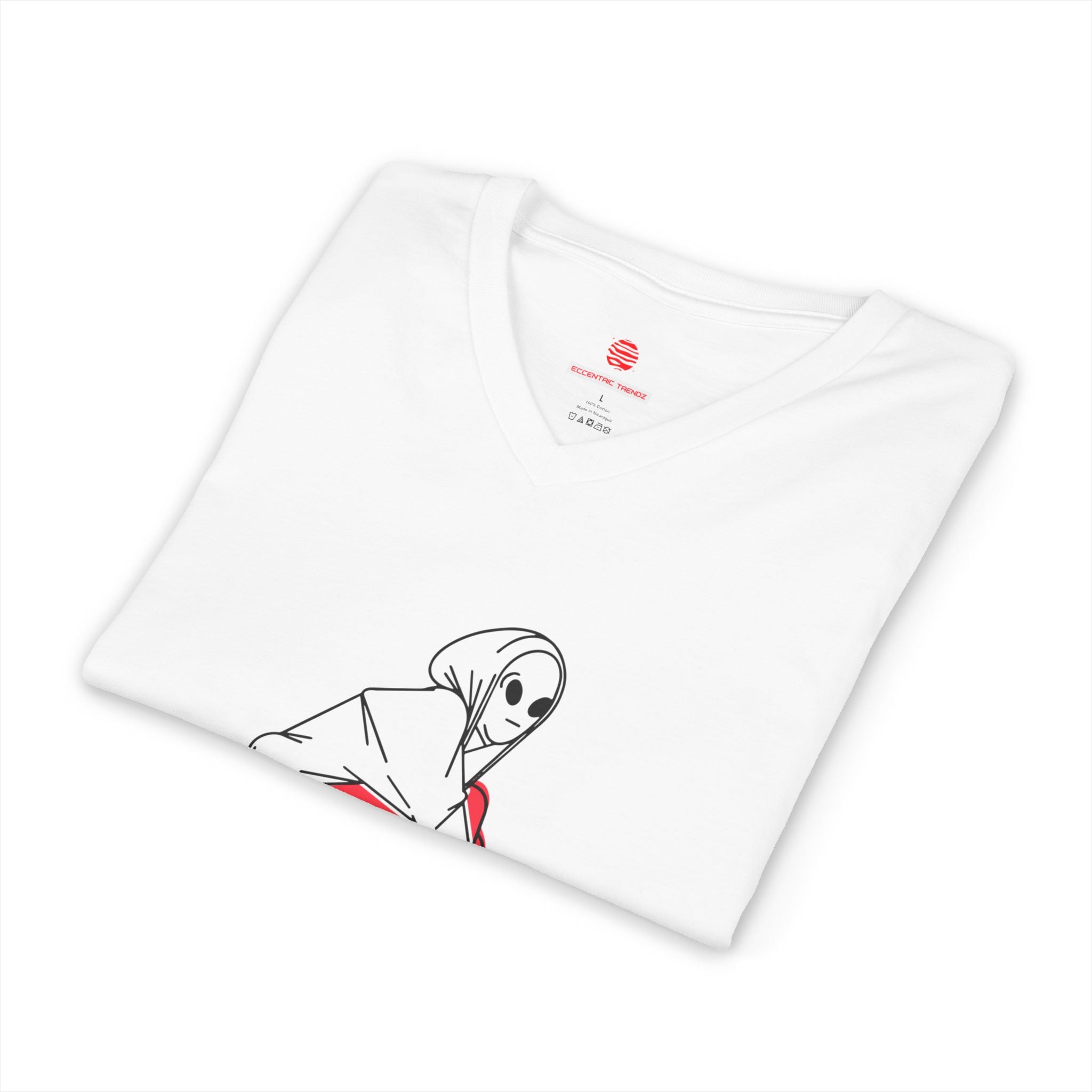 Eccentric Trendz Stylish Soft Cotton V-Neck Tee Skater