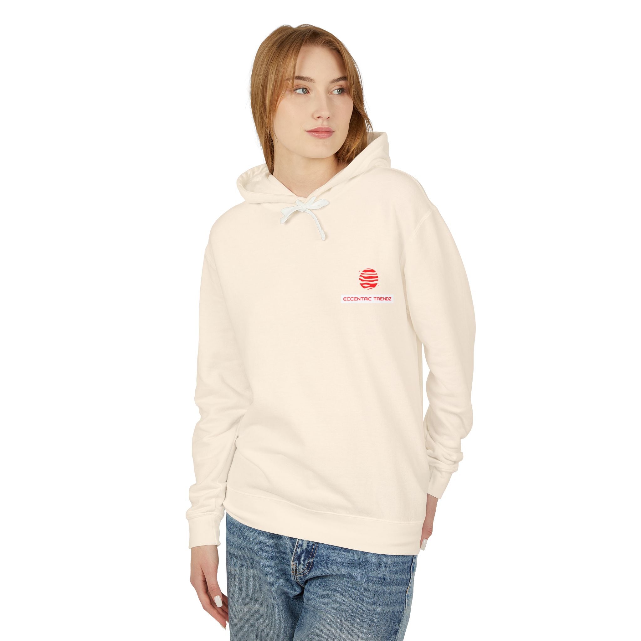 Eccentric Trendz Lightweight Cream Pullover Logo Hoodie