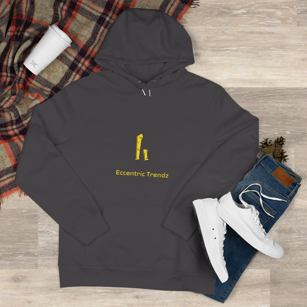 Eccentric Trendz Vibrant Minimalist Ghost Alien Hoodie (Yellow)