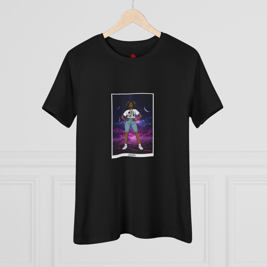 Eccentric Trendz Ladies' V-Neck Minimal NOVA Graphic Tee
