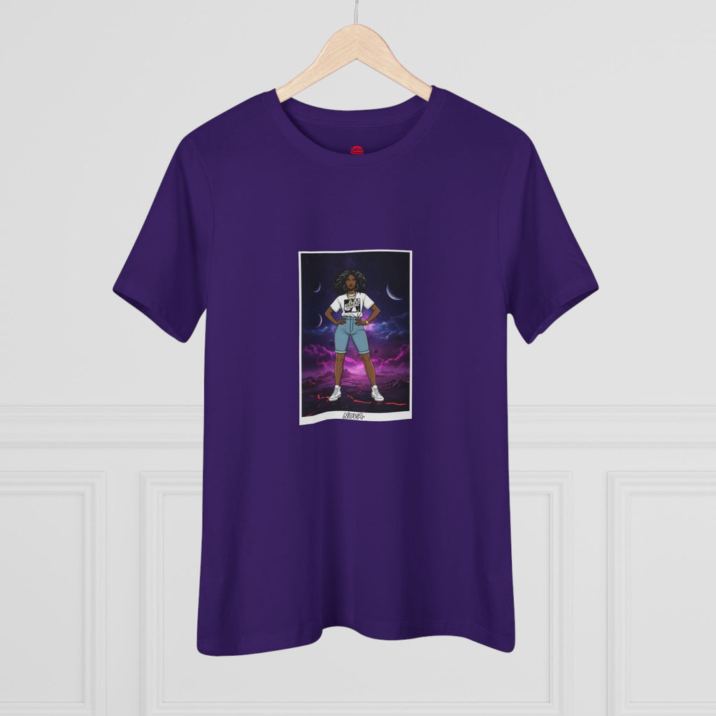 Eccentric Trendz Ladies' V-Neck Minimal NOVA Graphic Tee
