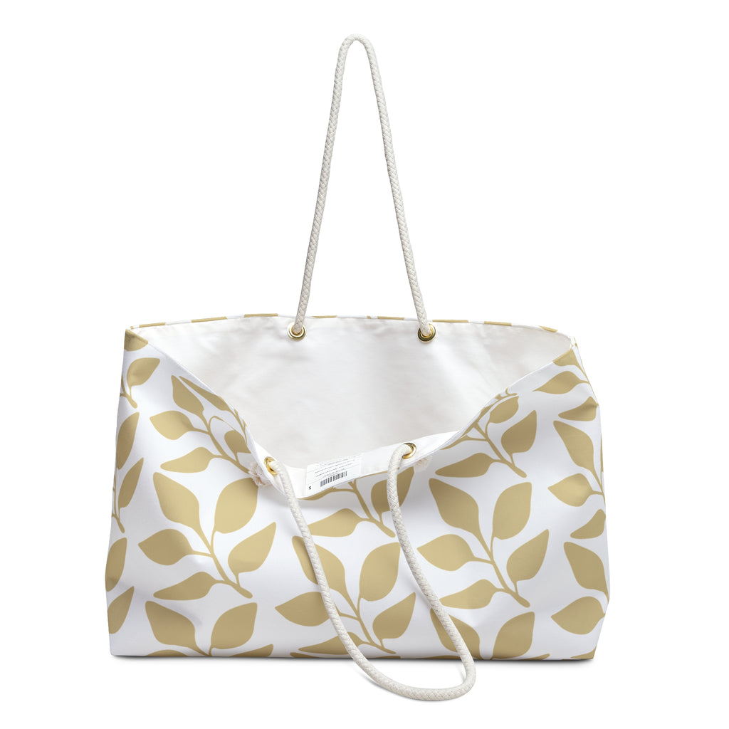 Eccentric Trendz Golden Leaf Floral Weekender Travel Bag