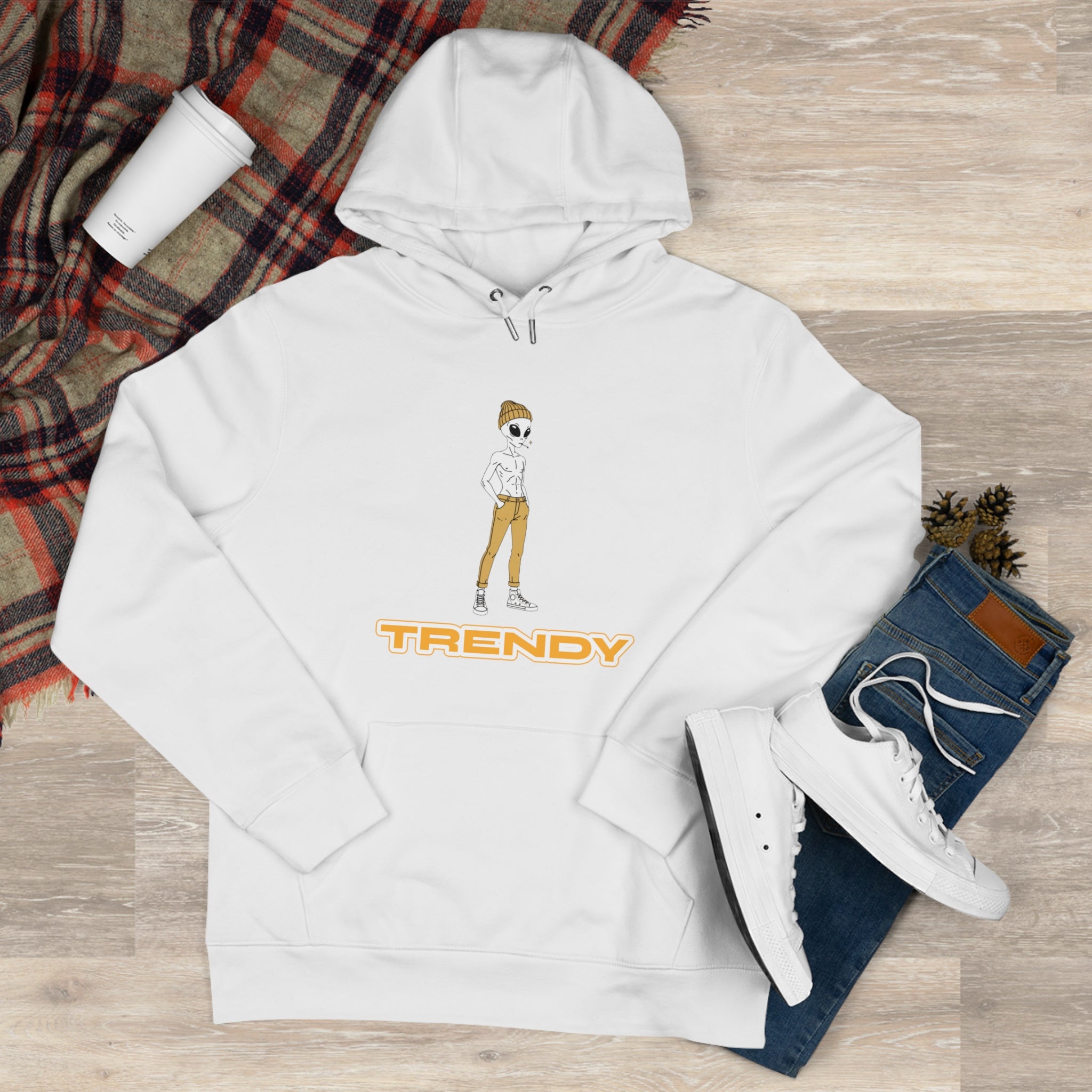 Eccentric Trendz Vibrant Minimalist Trendy the Alien Hoodie