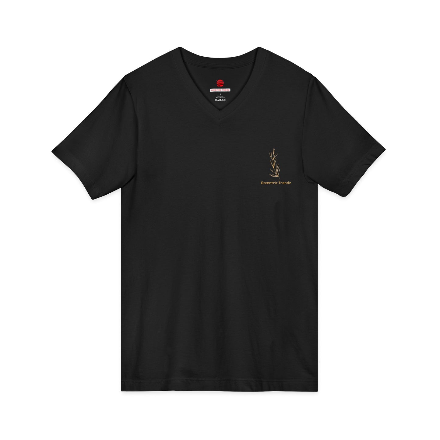 Eccentric Trendz Leaf V-Neck Tee — Stylish Soft Cotton