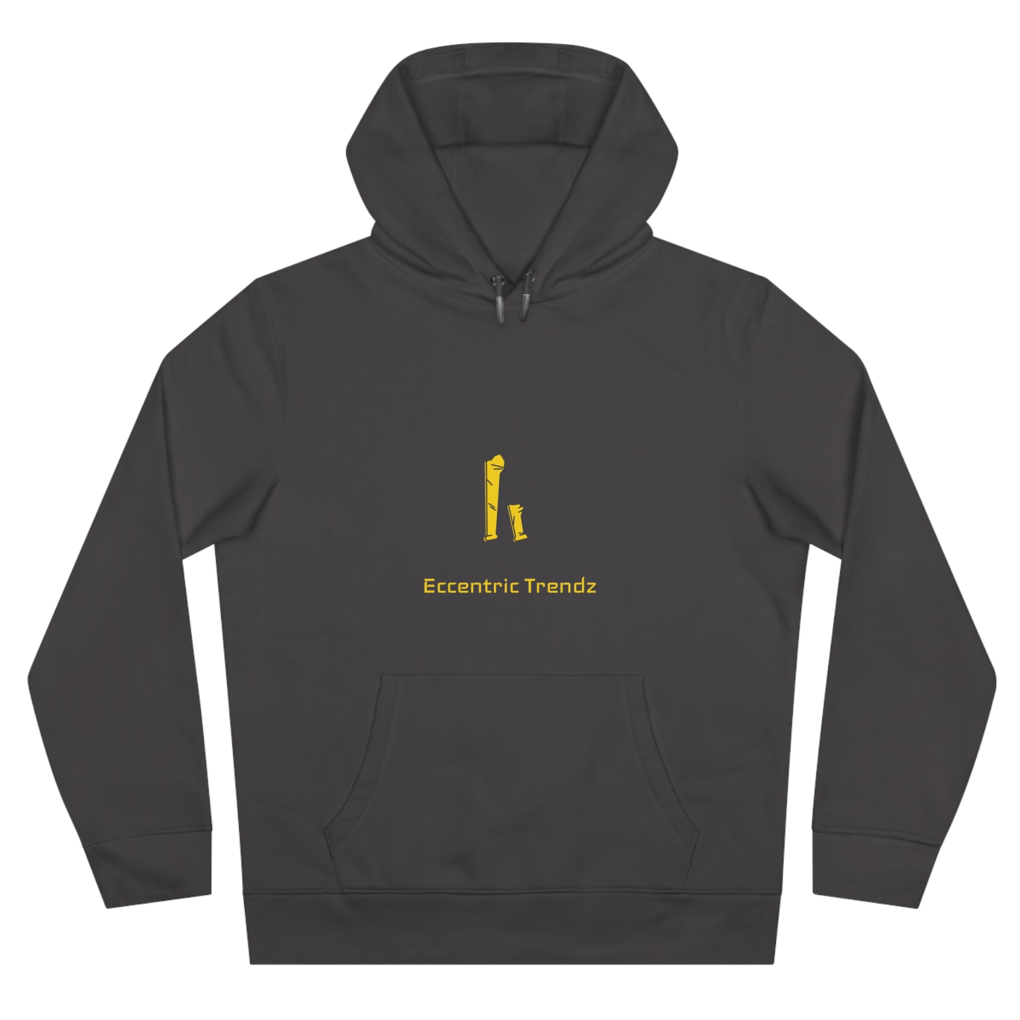 Eccentric Trendz Vibrant Minimalist Ghost Alien Hoodie (Yellow)