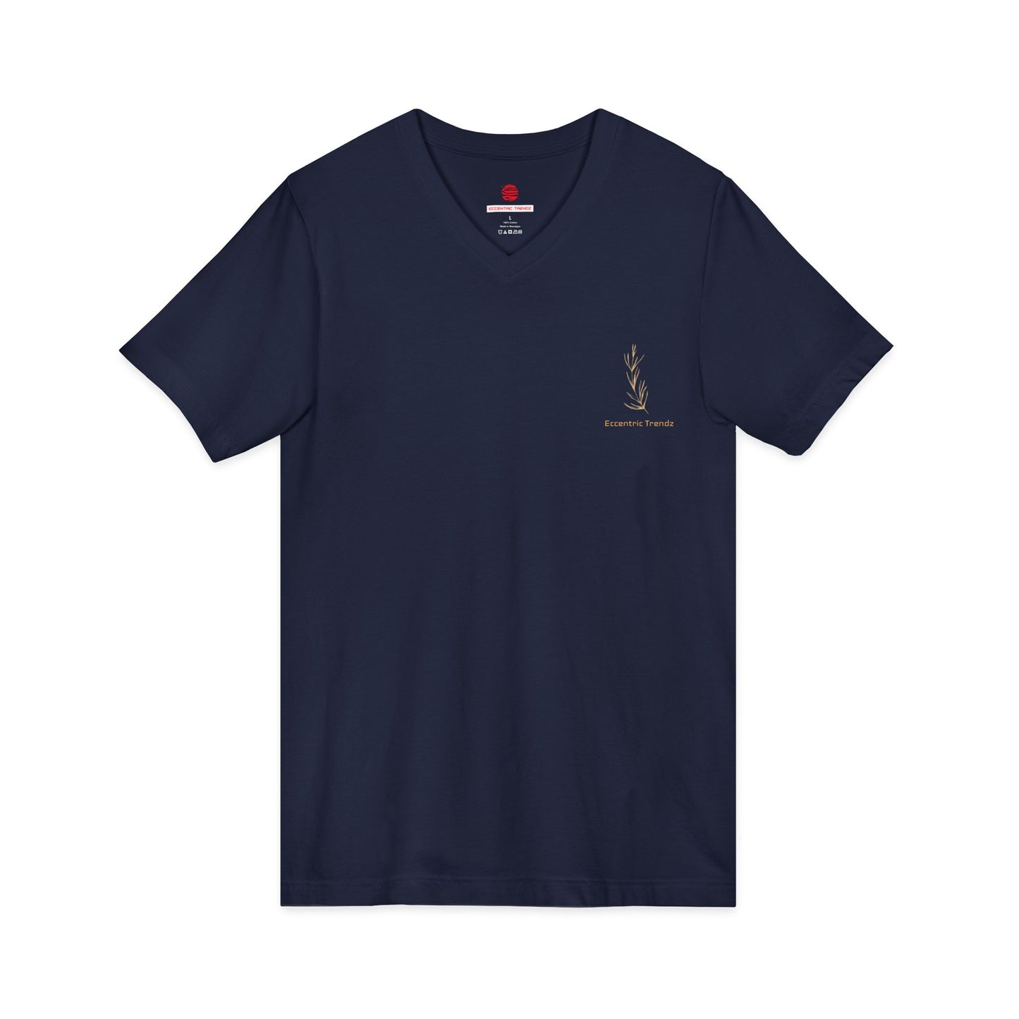 Eccentric Trendz Leaf V-Neck Tee — Stylish Soft Cotton