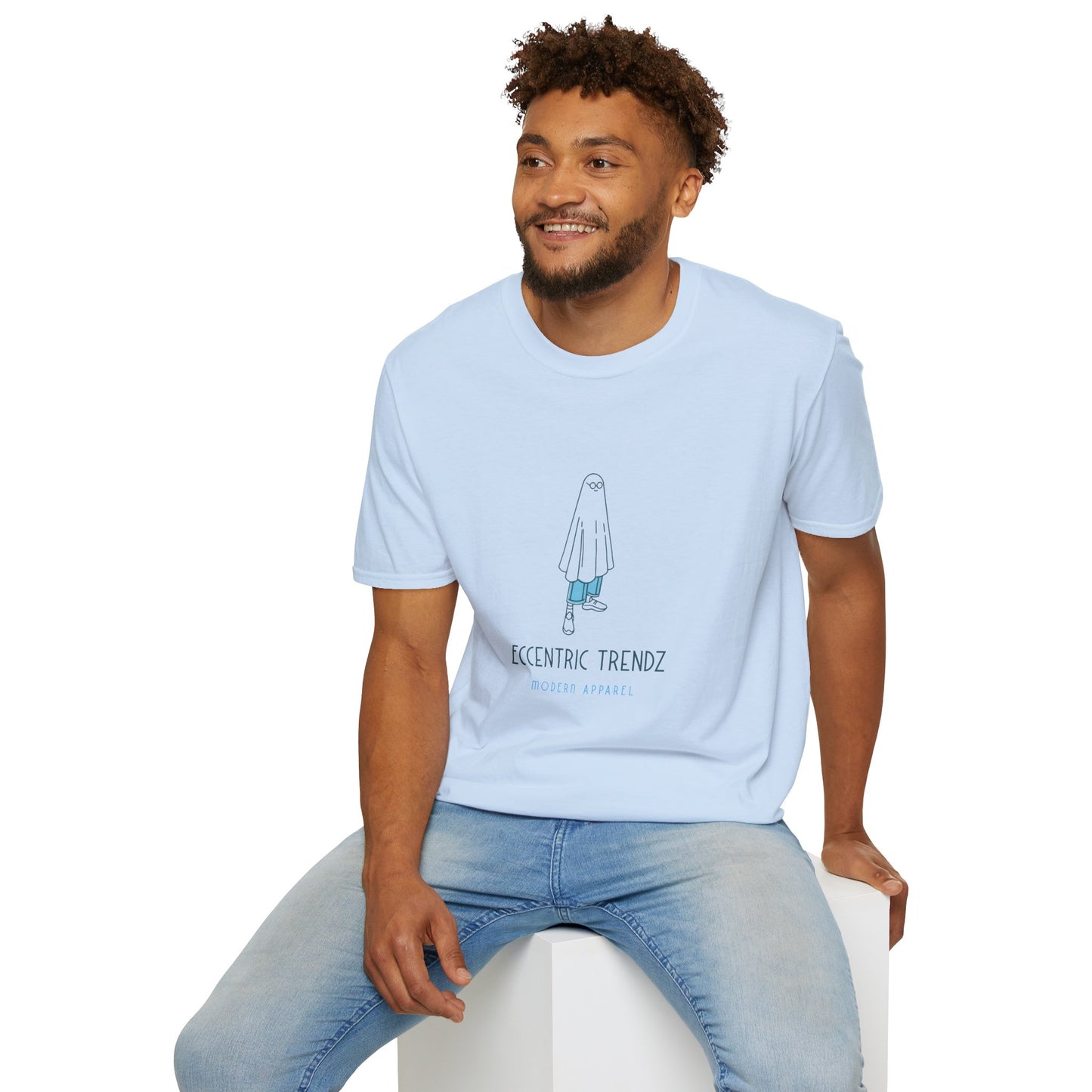 Eccentric Trendz Nerdy Ghost Costume T-Shirt Minimal Graphic Tee