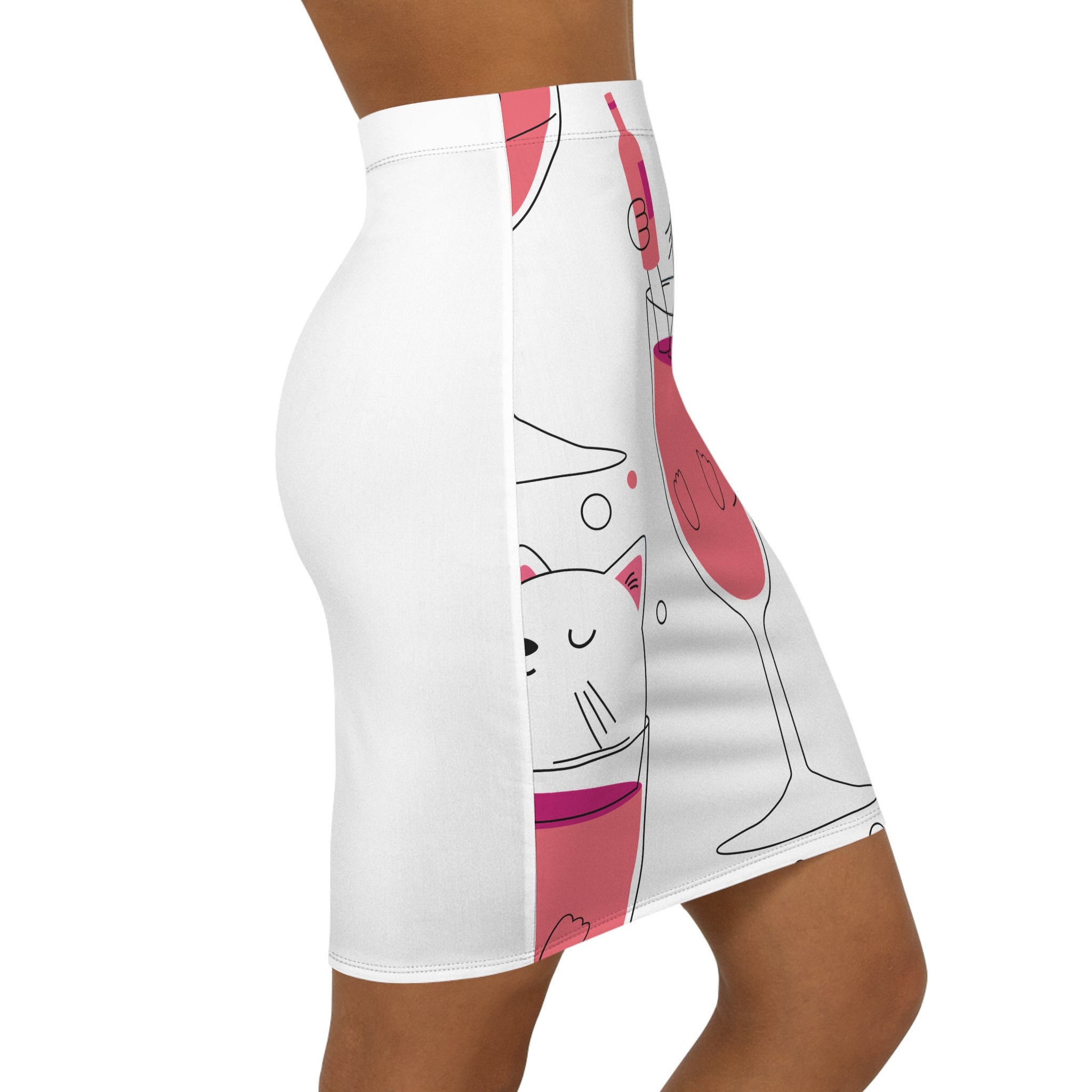 Eccentric Trendz Caturday Wine Skirt