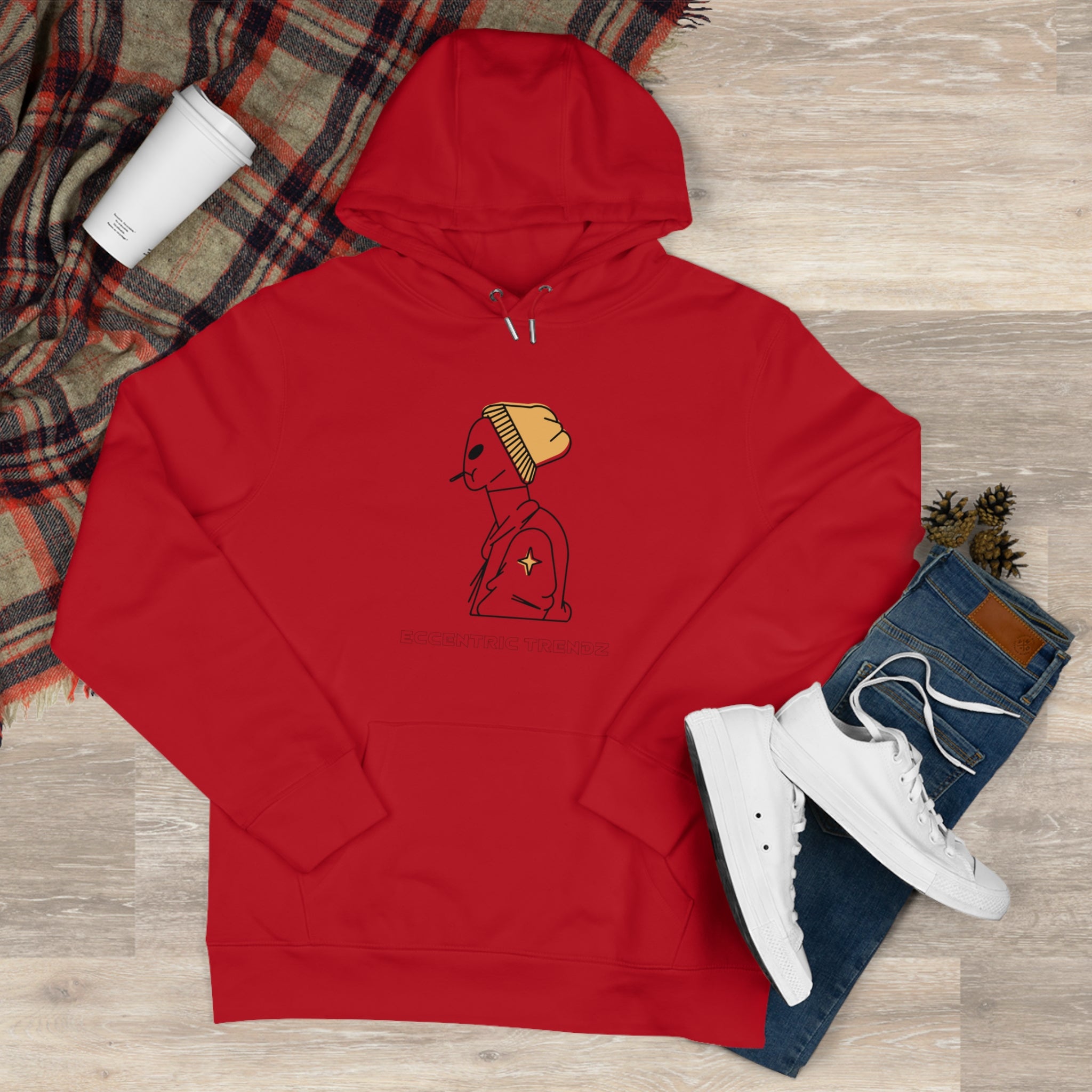 Eccentric Trendz Comfy, Stylish Pullover Smoking Alien Hoodie