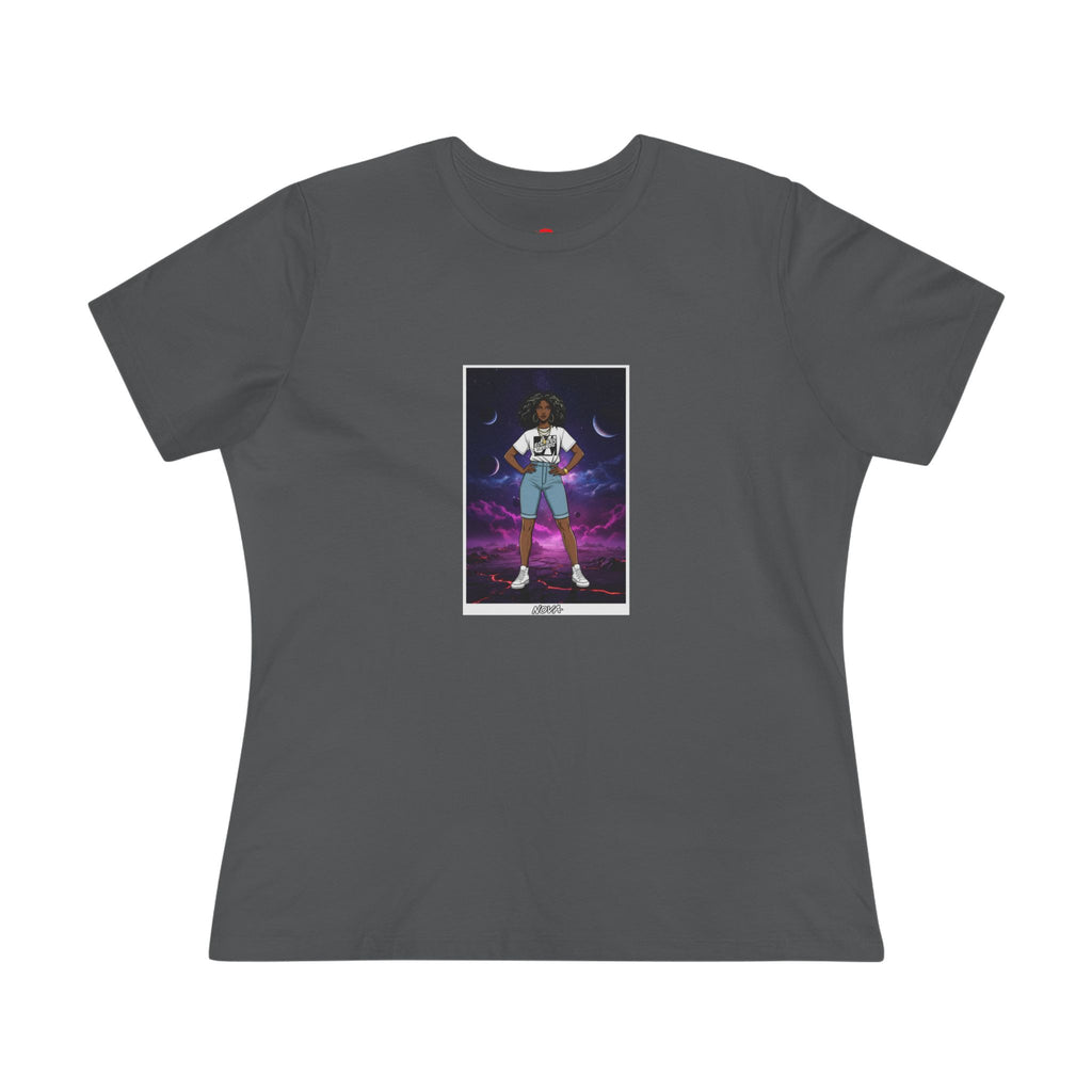 Eccentric Trendz Ladies' V-Neck Minimal NOVA Graphic Tee