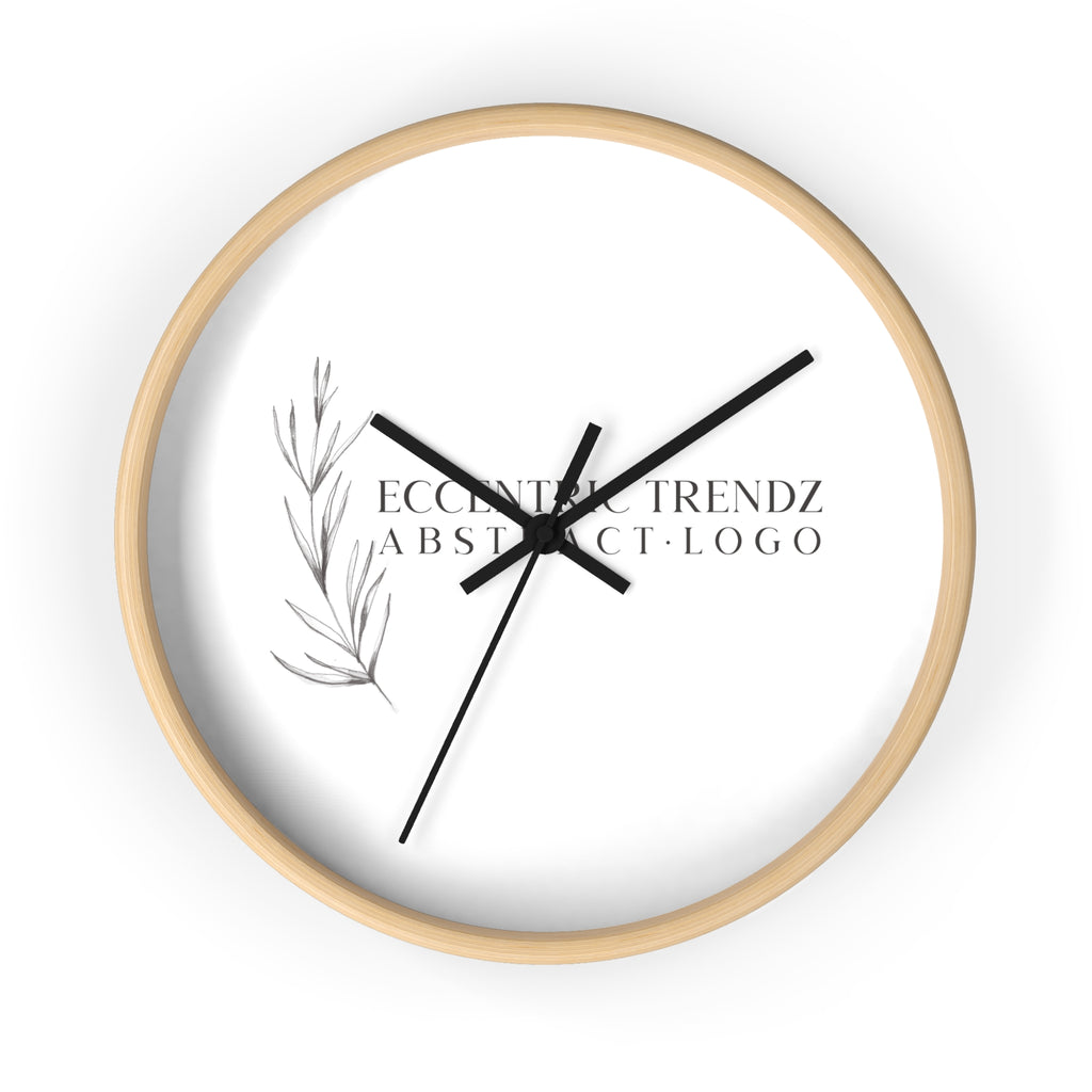 Eccentric Trendz Abstract Logo - Minimal Botanical Wall Clock