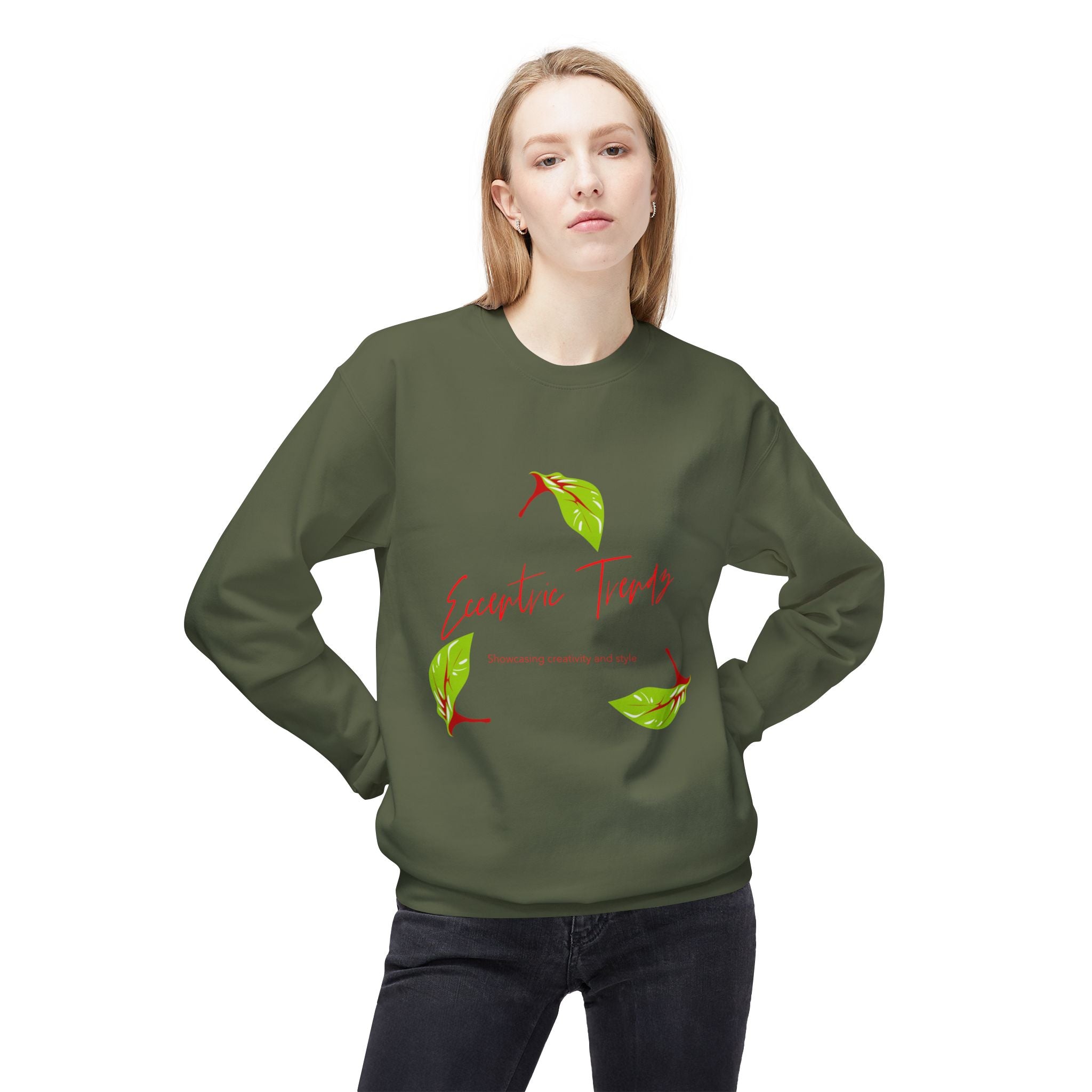 Eccentric Trendz Floral Graphic Crewneck Sweatshirt