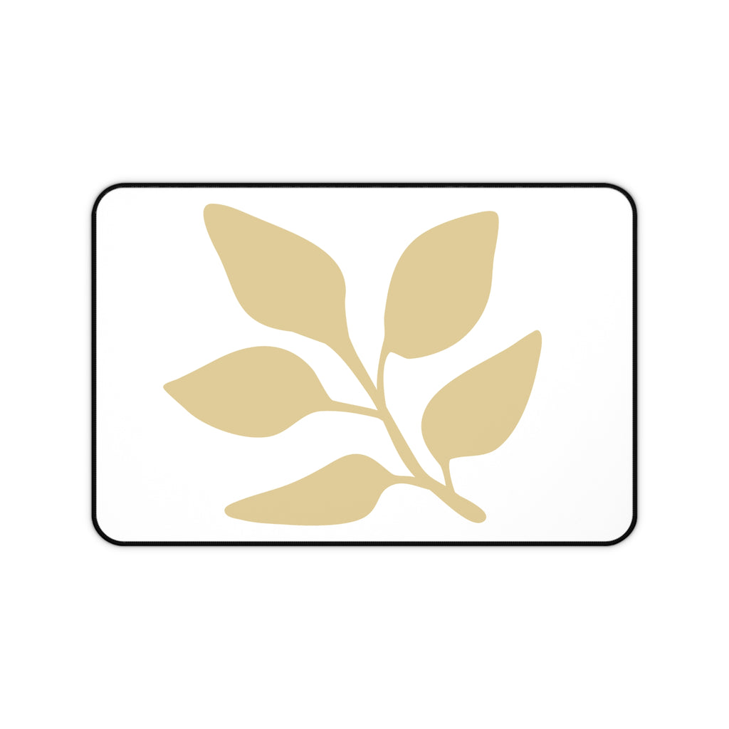 Eccentric Trendz Home Office Mouse Pad Minimalist Beige Botanical Leaf