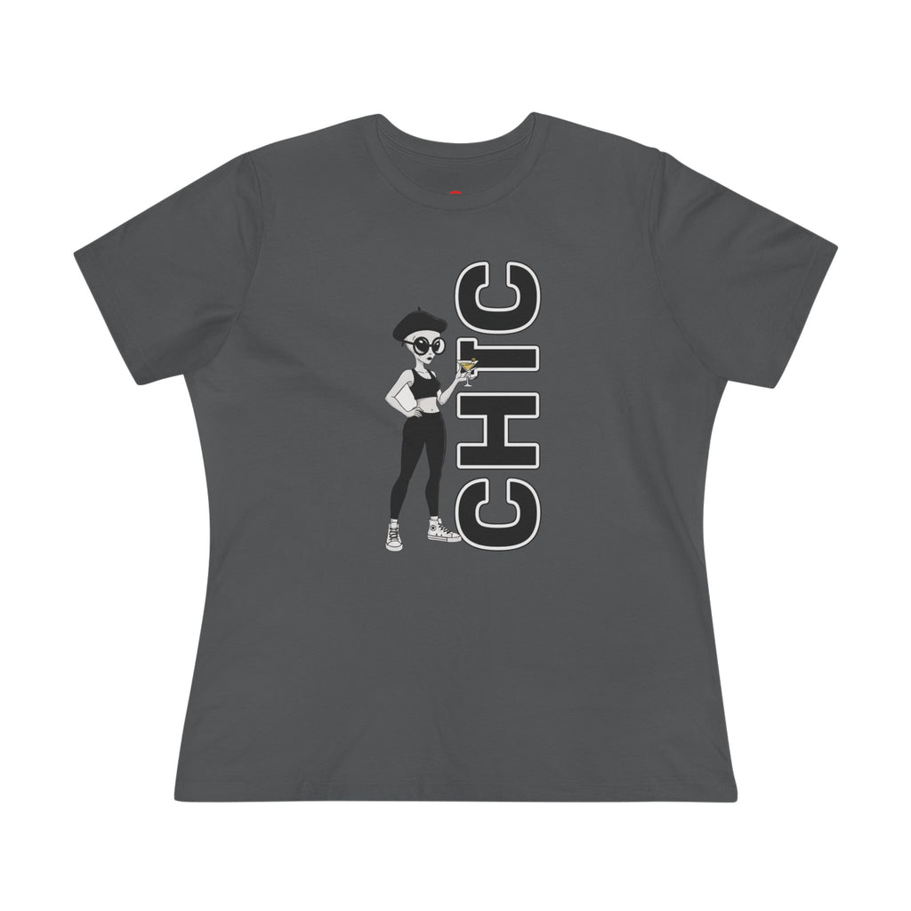 Eccentric Trendz Ladies' V-Neck CHIC GRAPHIC TEE