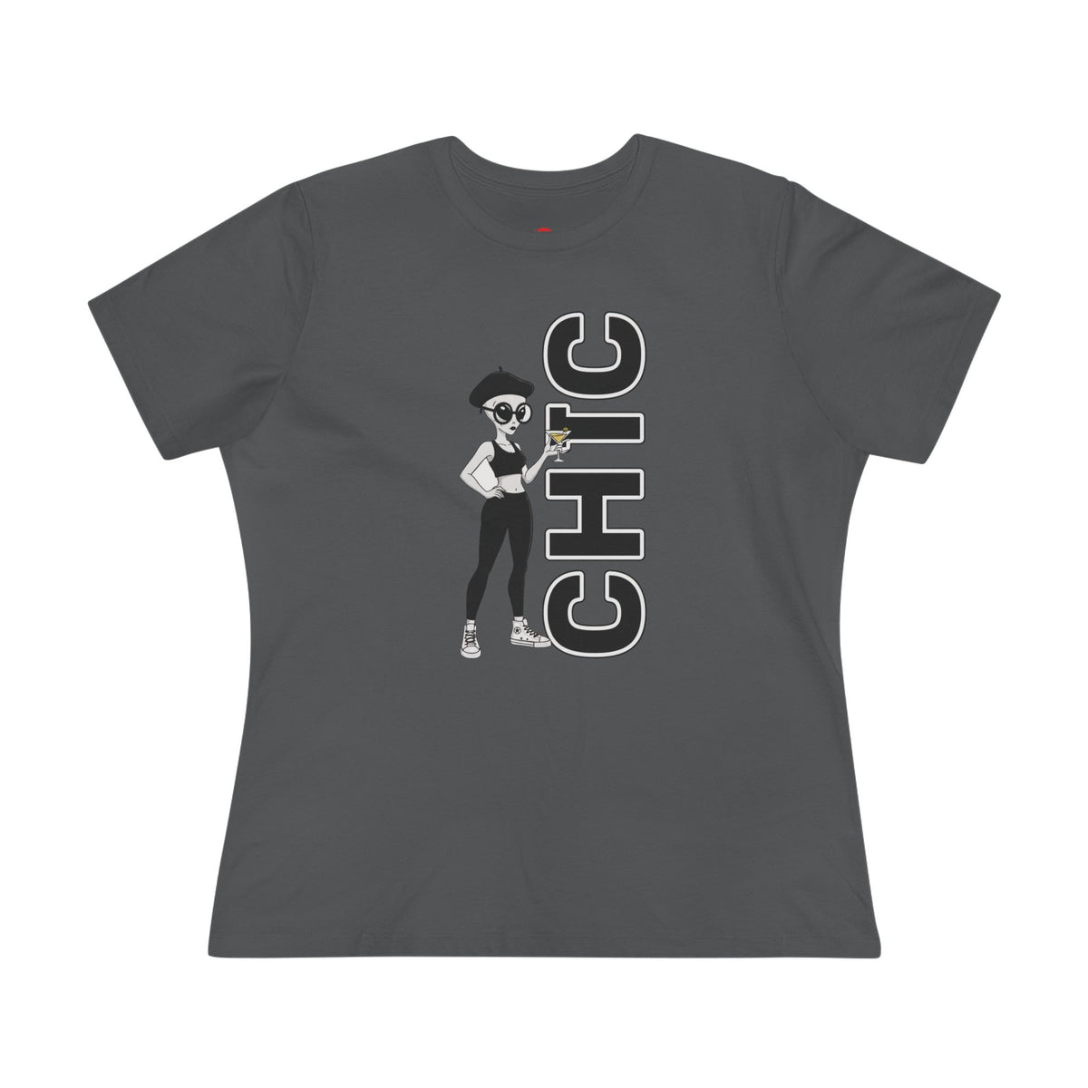 Eccentric Trendz Ladies' V-Neck CHIC GRAPHIC TEE