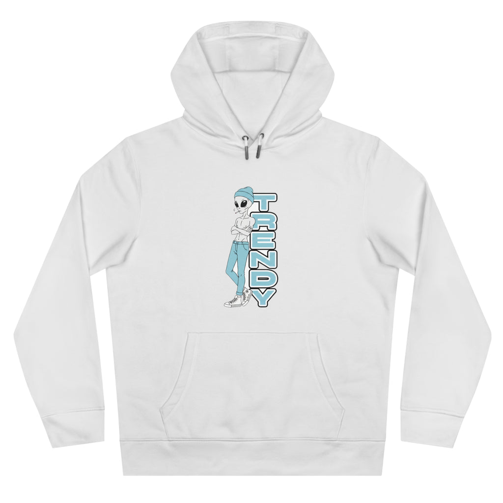 Eccentric Trendz Vibrant Minimalist Light-Blue Trendy Alien Hoodie