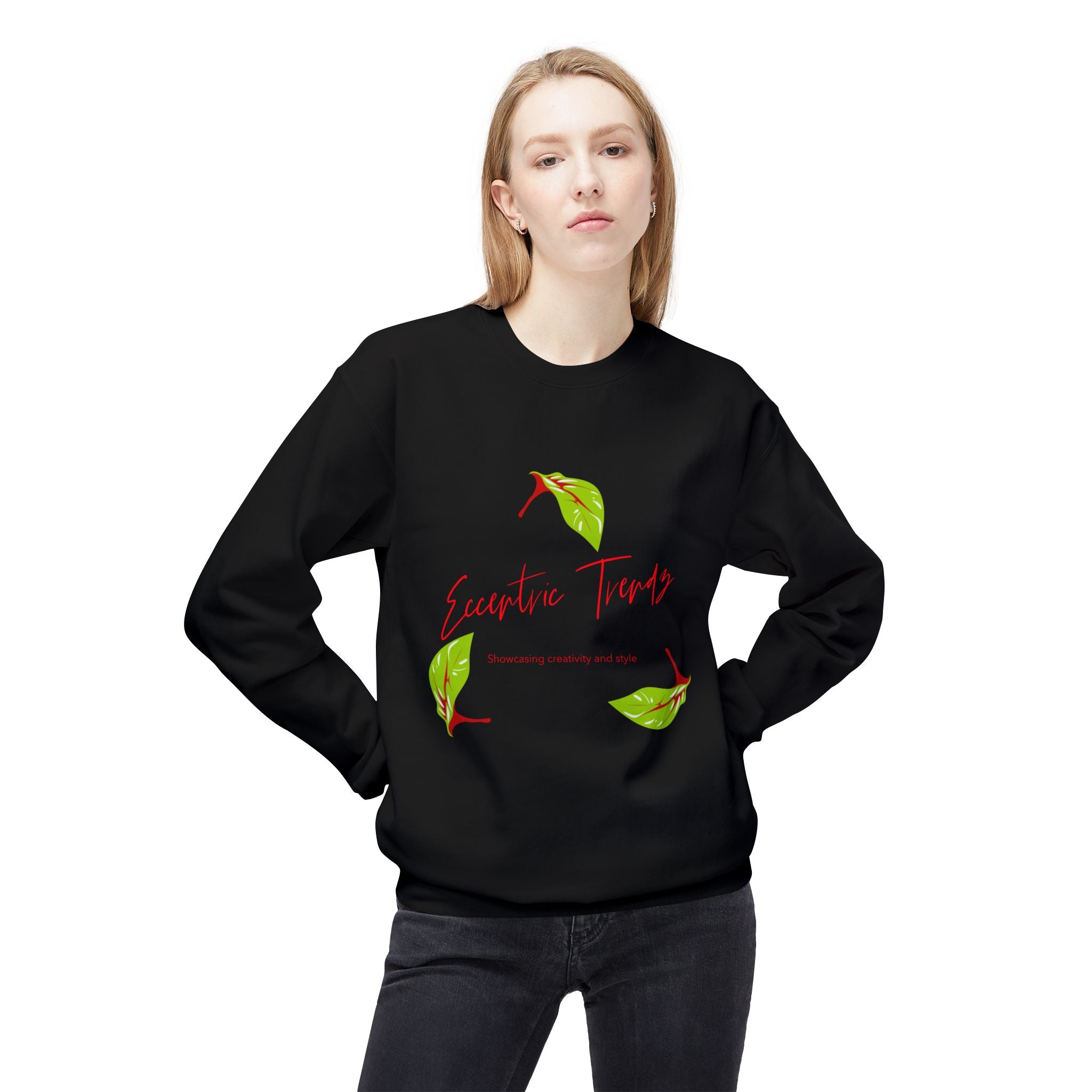 Eccentric Trendz Floral Graphic Crewneck Sweatshirt