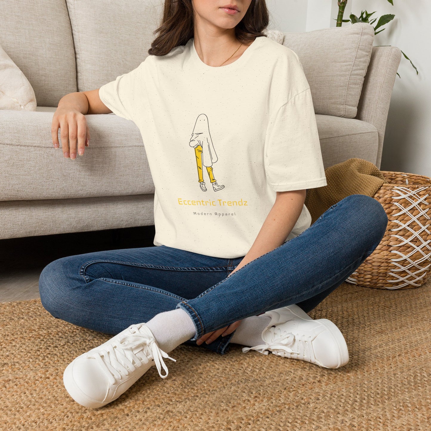 Eccentric Trendz Minimal Ghost Character Unisex Soft style Tee