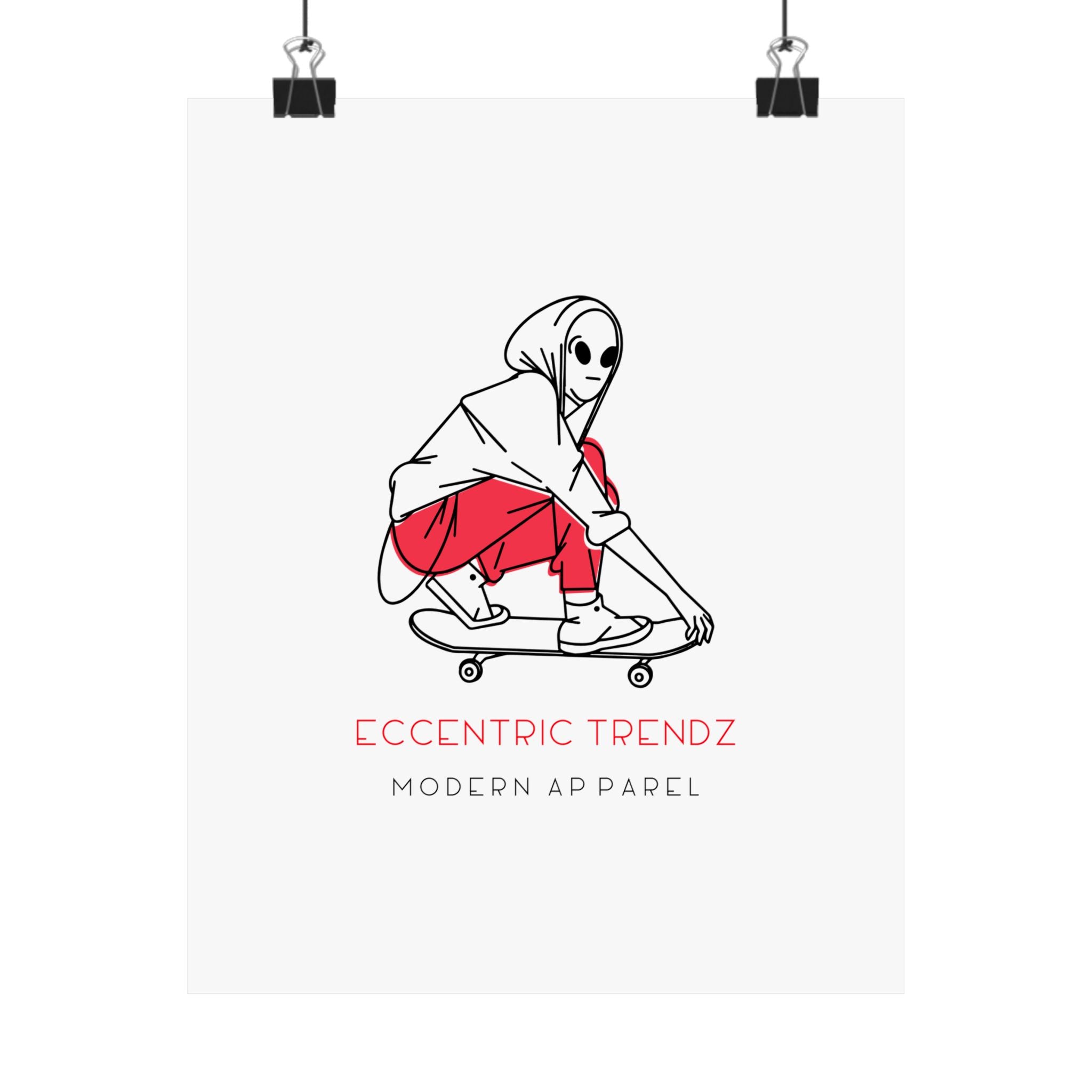 Eccentric Trendz Modern Stylish Vertical Print - Matte Creative Wall Art Poster