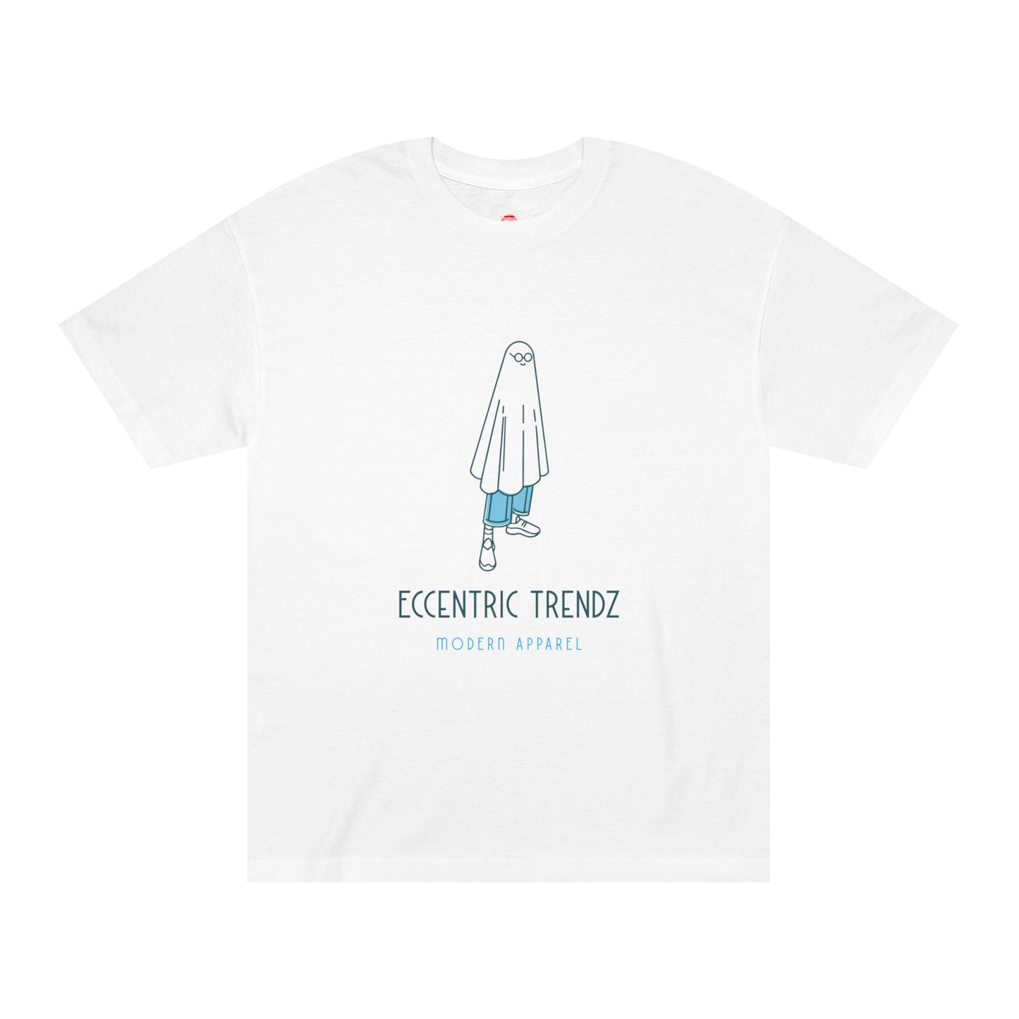 Graphic Tee — 'Eccentric Trendz' Ghost Illustration Shirt