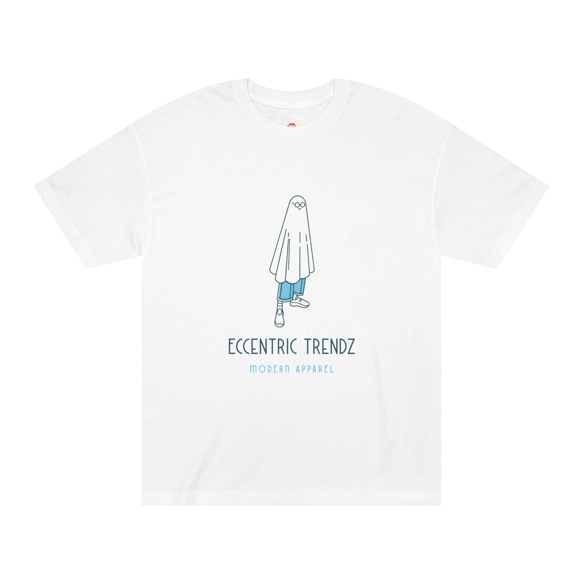 Graphic Tee — 'Eccentric Trendz' Ghost Illustration Shirt