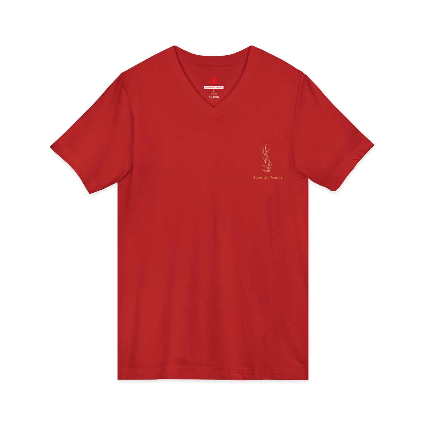 Eccentric Trendz Leaf V-Neck Tee — Stylish Soft Cotton