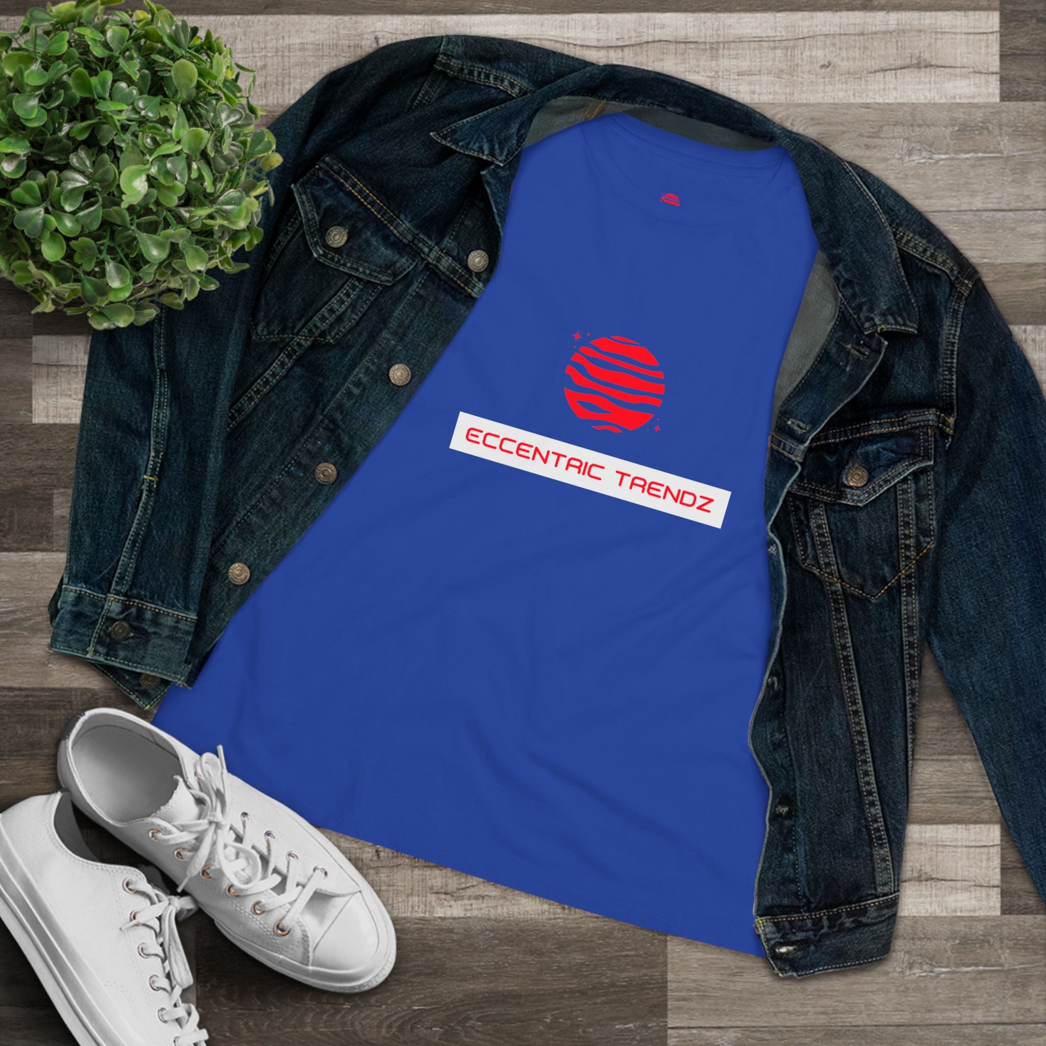Eccentric Trendz Ladies' V-Neck " Minimal Graphic Tee