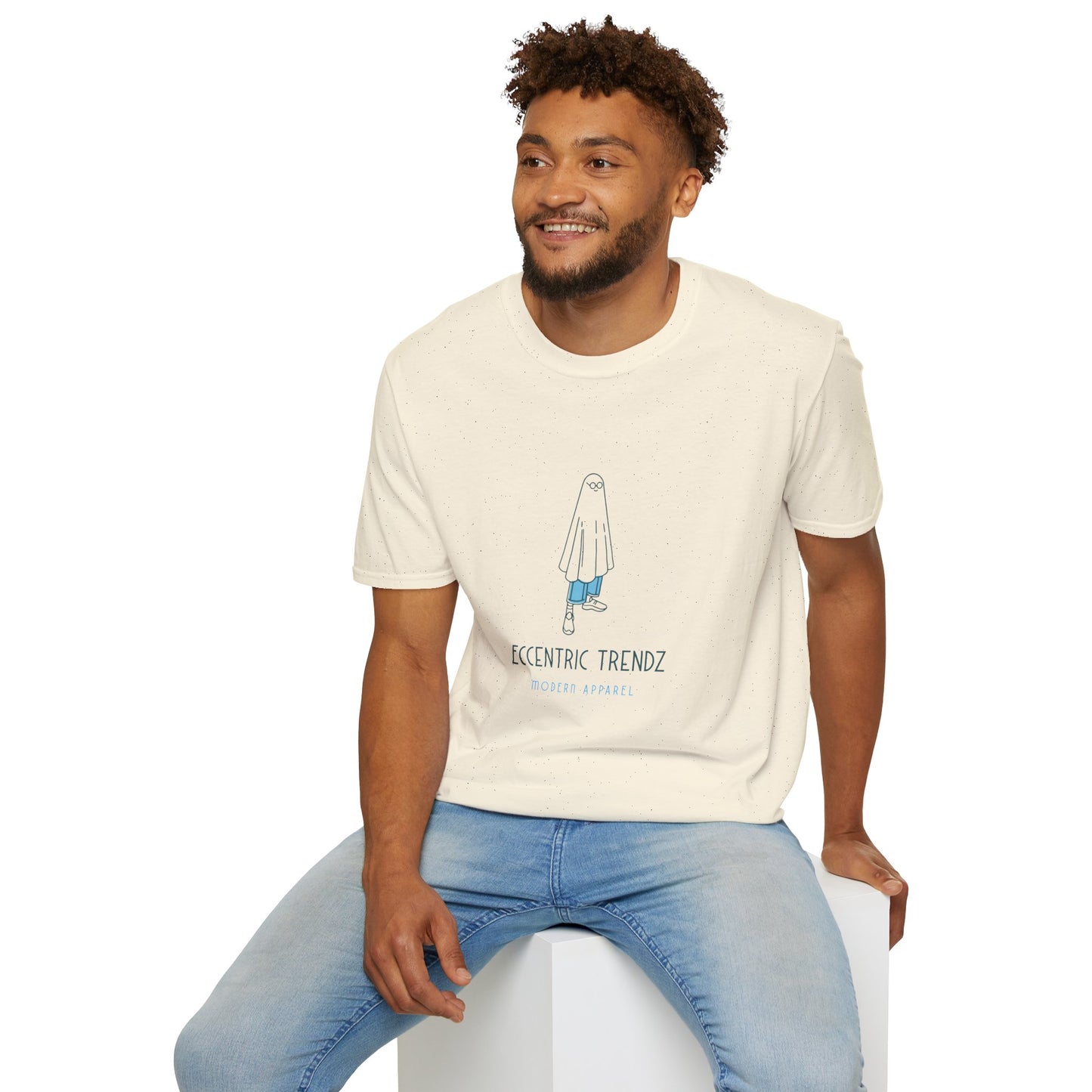 Eccentric Trendz Nerdy Ghost Costume T-Shirt Minimal Graphic Tee