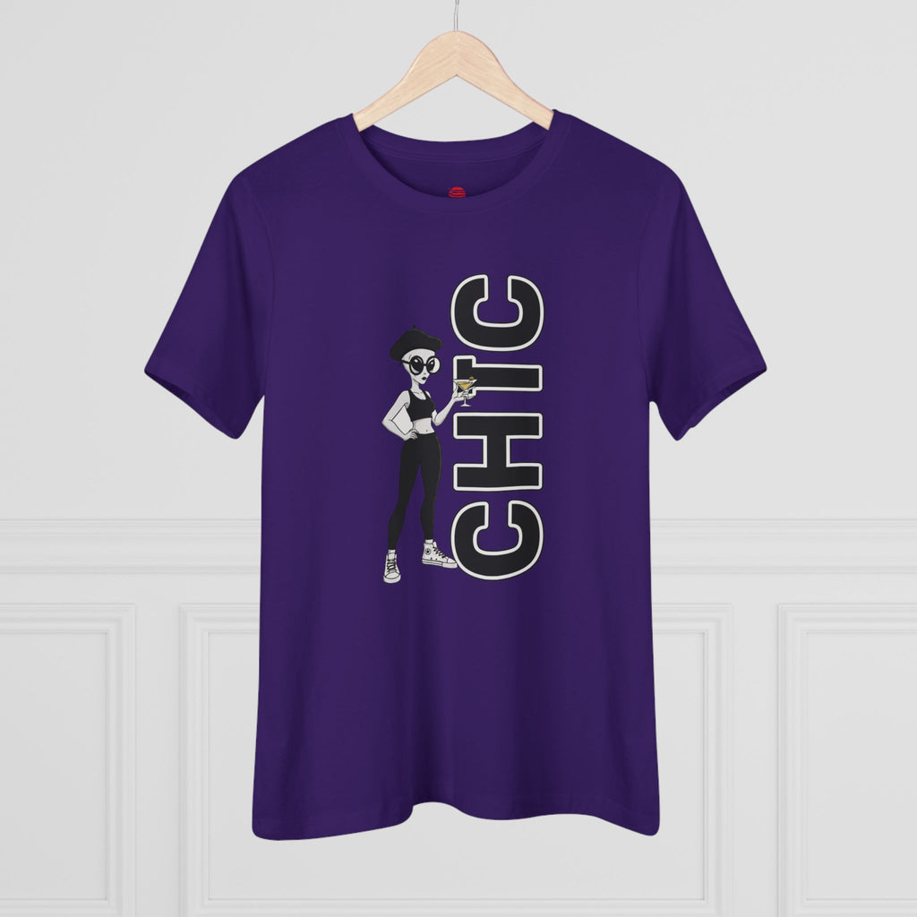 Eccentric Trendz Ladies' V-Neck CHIC GRAPHIC TEE