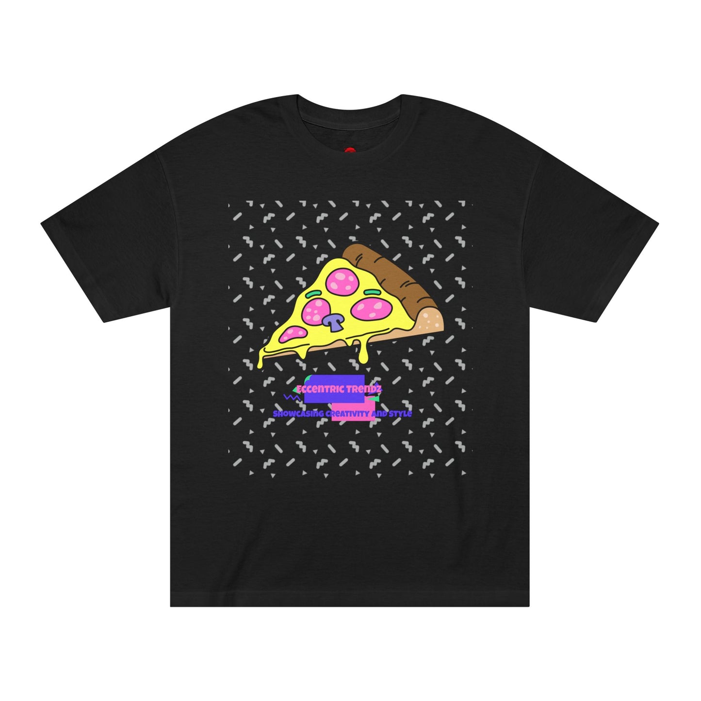 Eccentric Trendz Retro Pixel Pizza Graphic T-Shirt