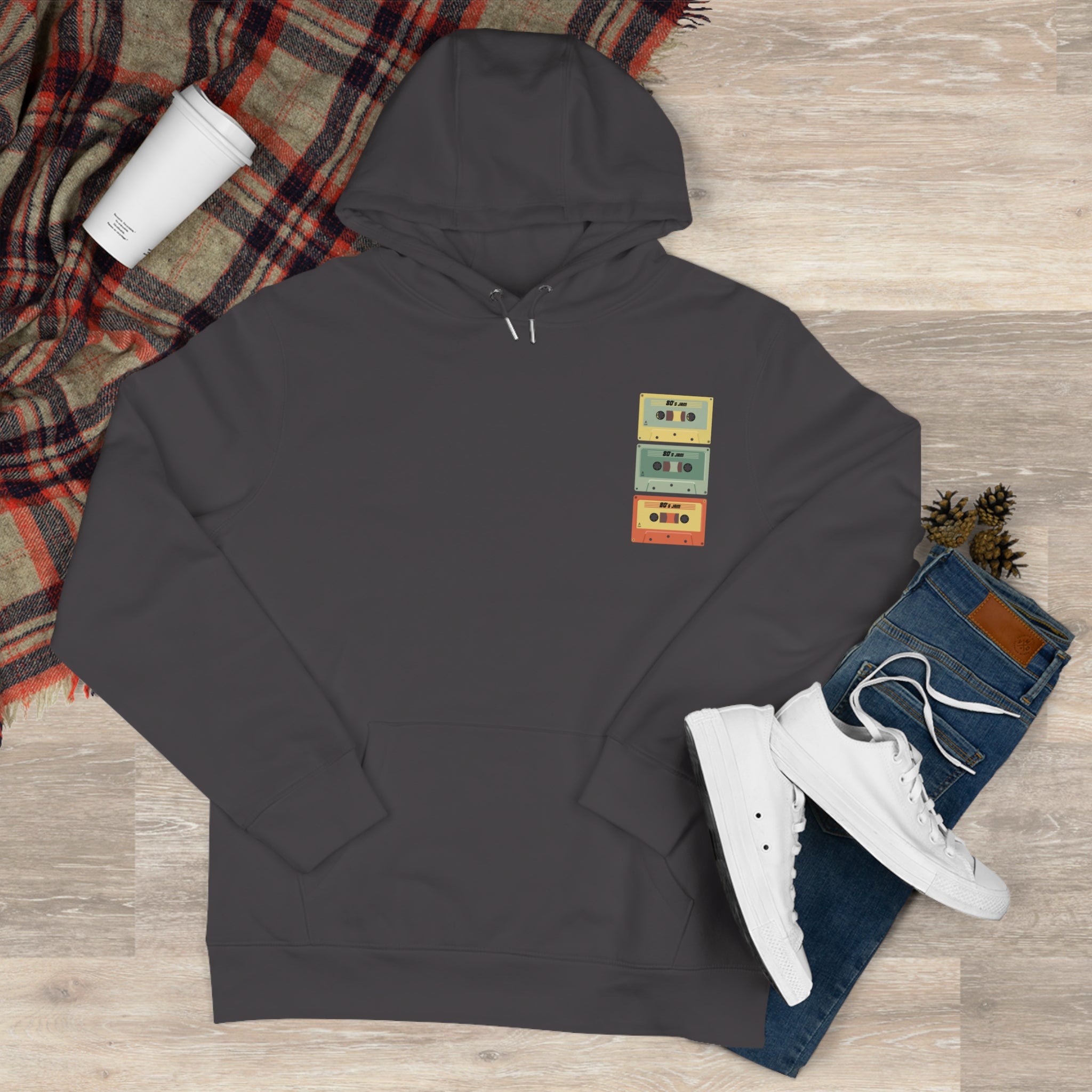 Eccentric Trendz Vibrant Vintage Retro Cassette Tape Hoodie
