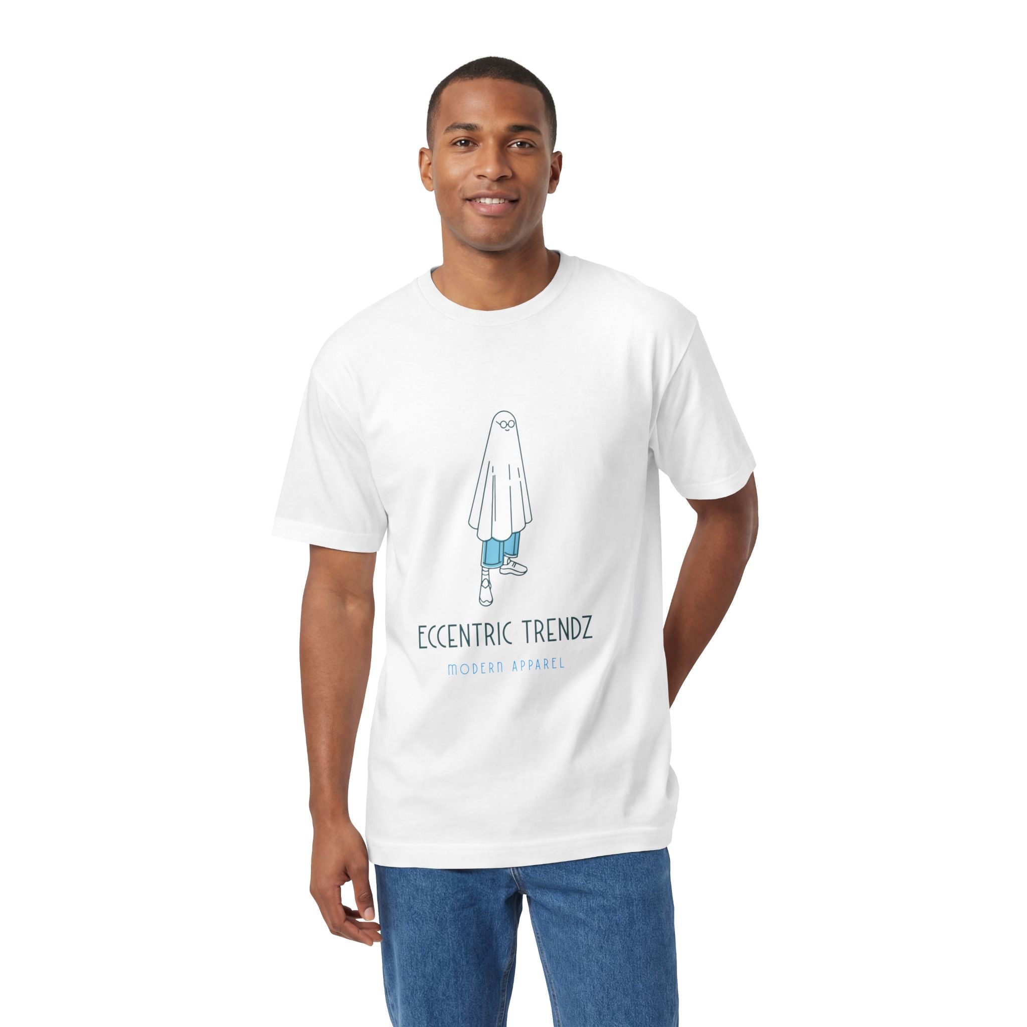 Graphic Tee — 'Eccentric Trendz' Ghost Illustration Shirt