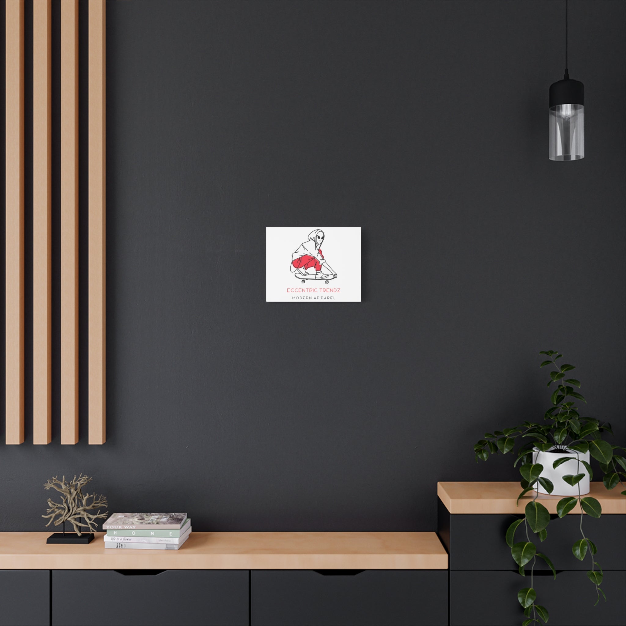 Eccentric Trendz" Modern Apparel Alien Skater Wall Art
