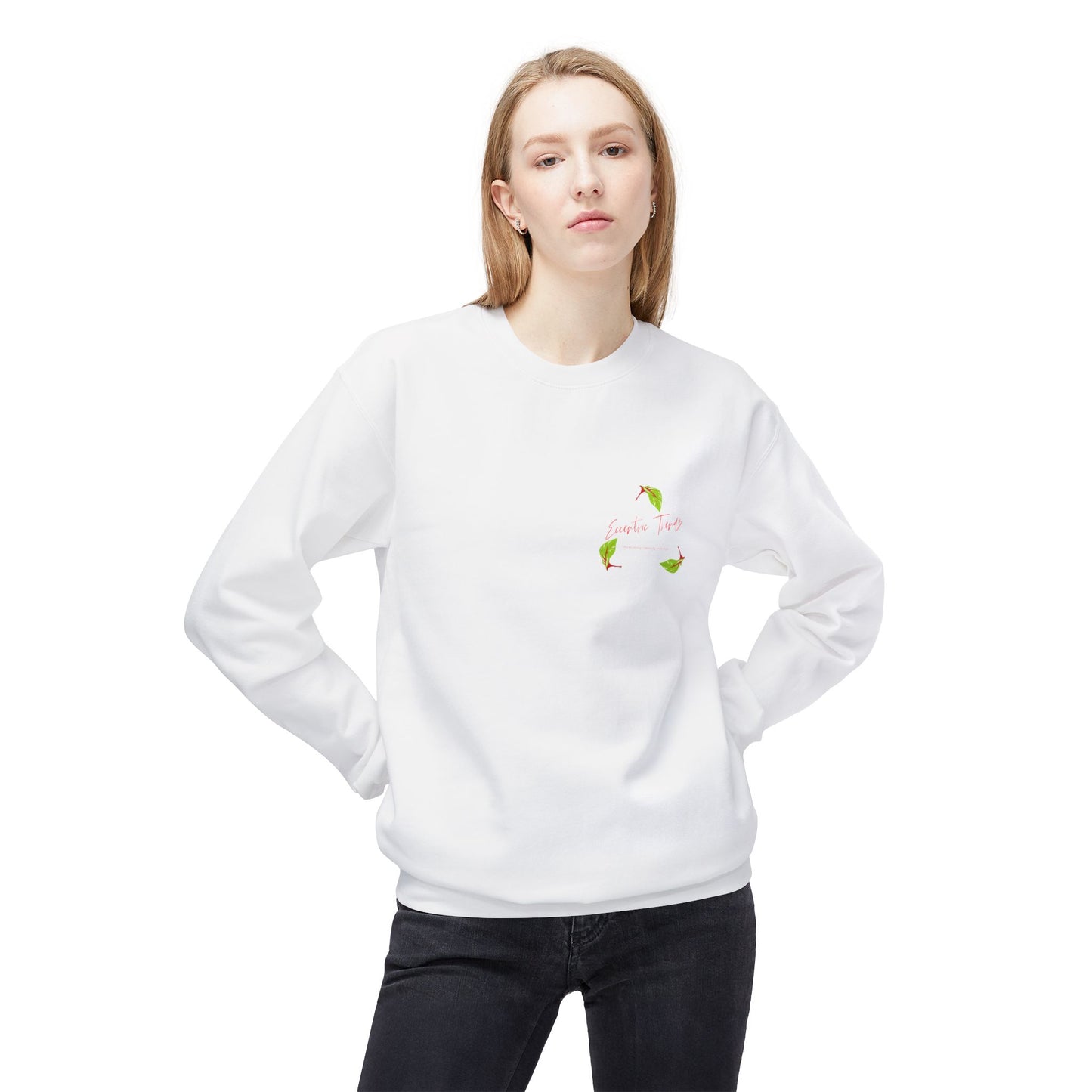Eccentric Trendz Serotonin Floral Graphic Crewneck Sweatshirt