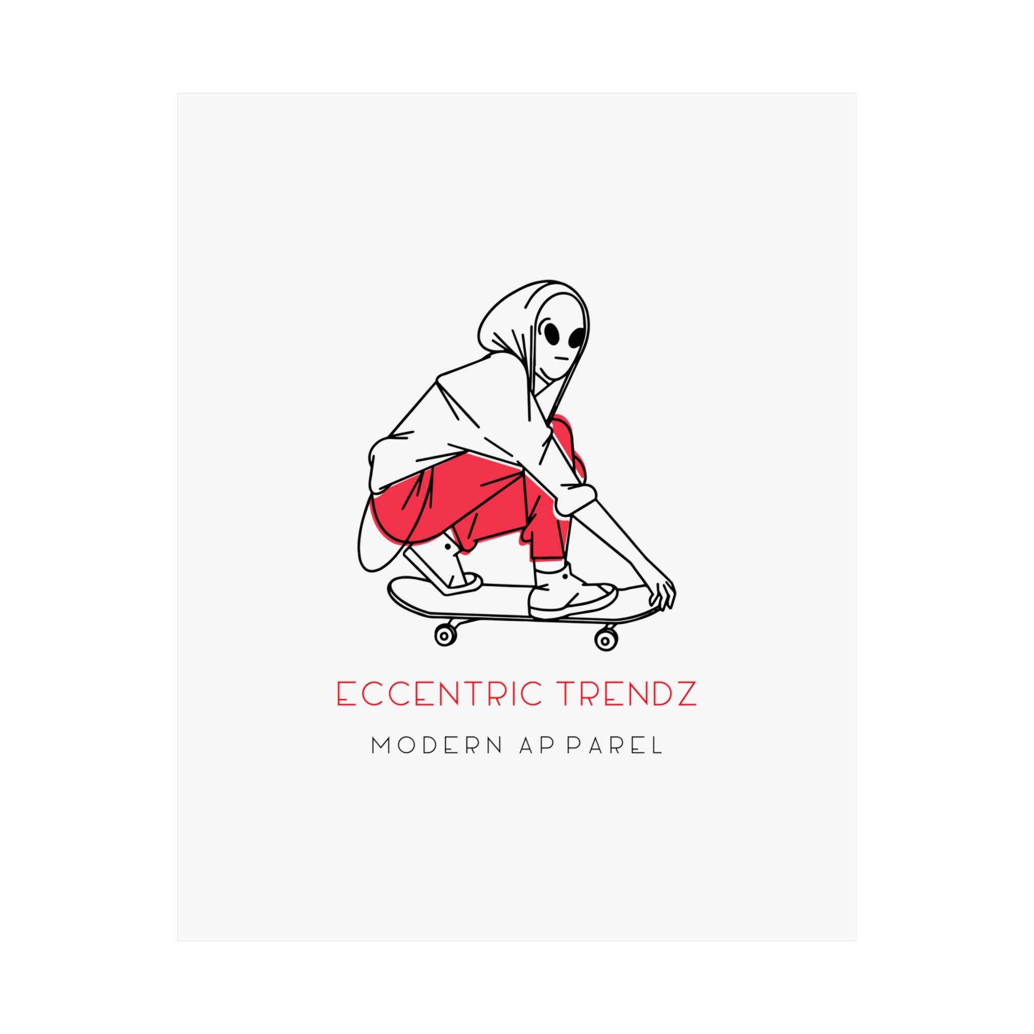 Eccentric Trendz Modern Stylish Vertical Print - Matte Creative Wall Art Poster