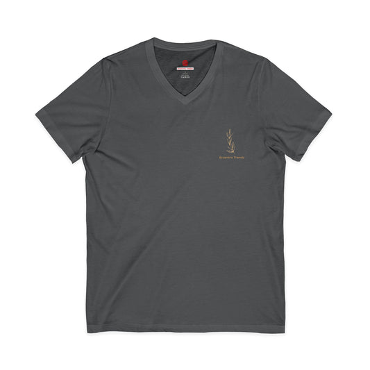 Eccentric Trendz Leaf V-Neck Tee — Stylish Soft Cotton