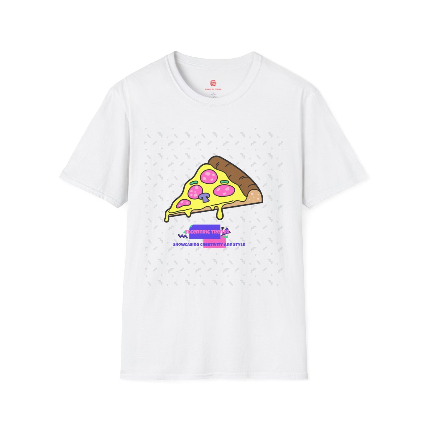 Eccentric Trendz Retro Pixel Pizza Graphic T-Shirt