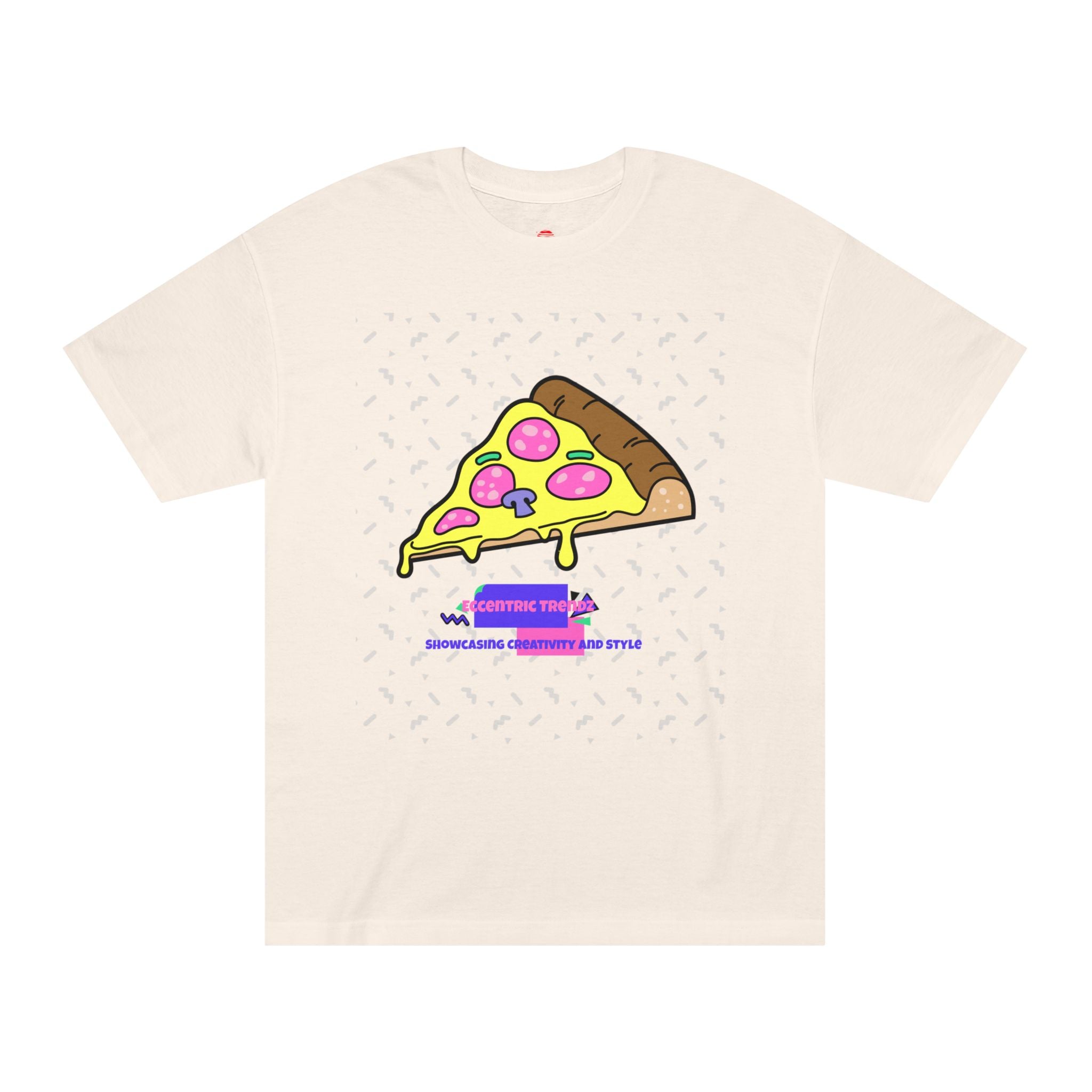 Eccentric Trendz Retro Pixel Pizza Graphic T-Shirt