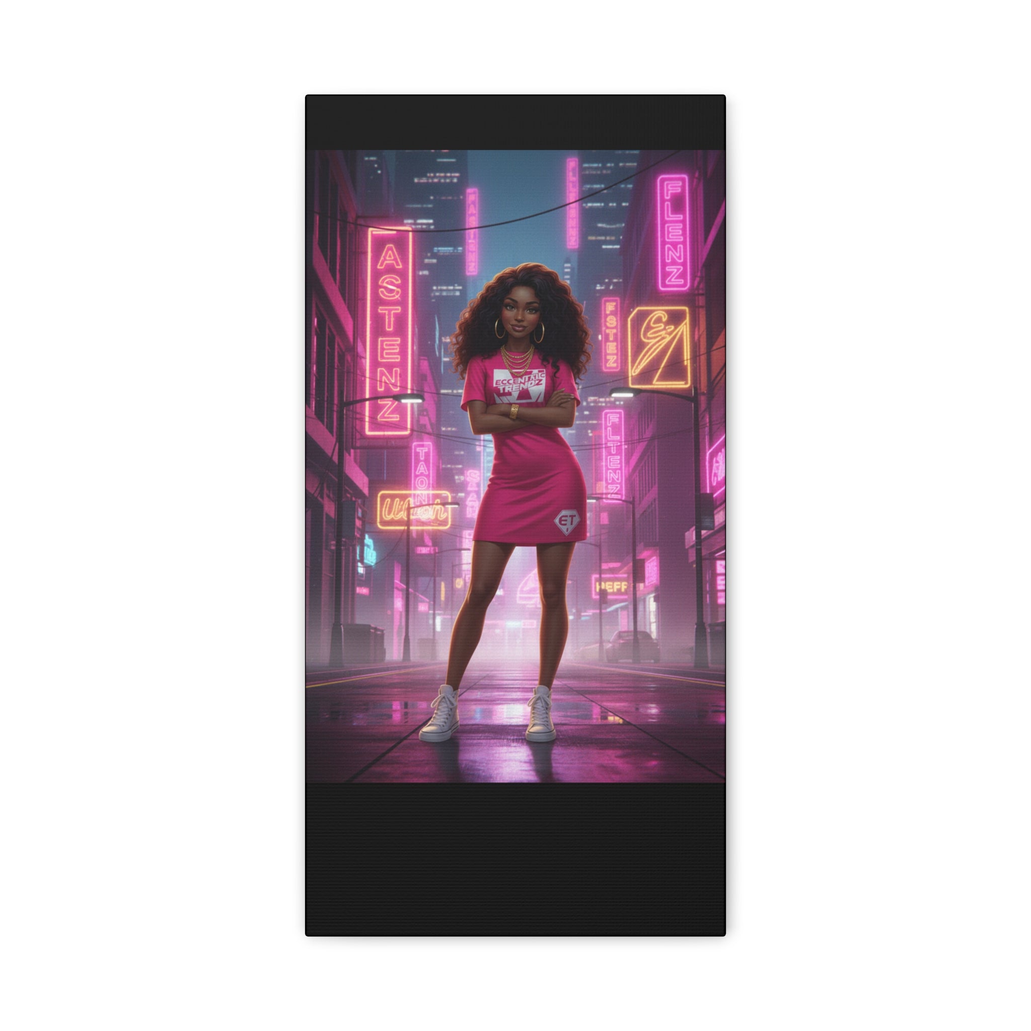 ECCENTRIC TRENDZ - NOVAS PINK DRESS ( NEON CITY )