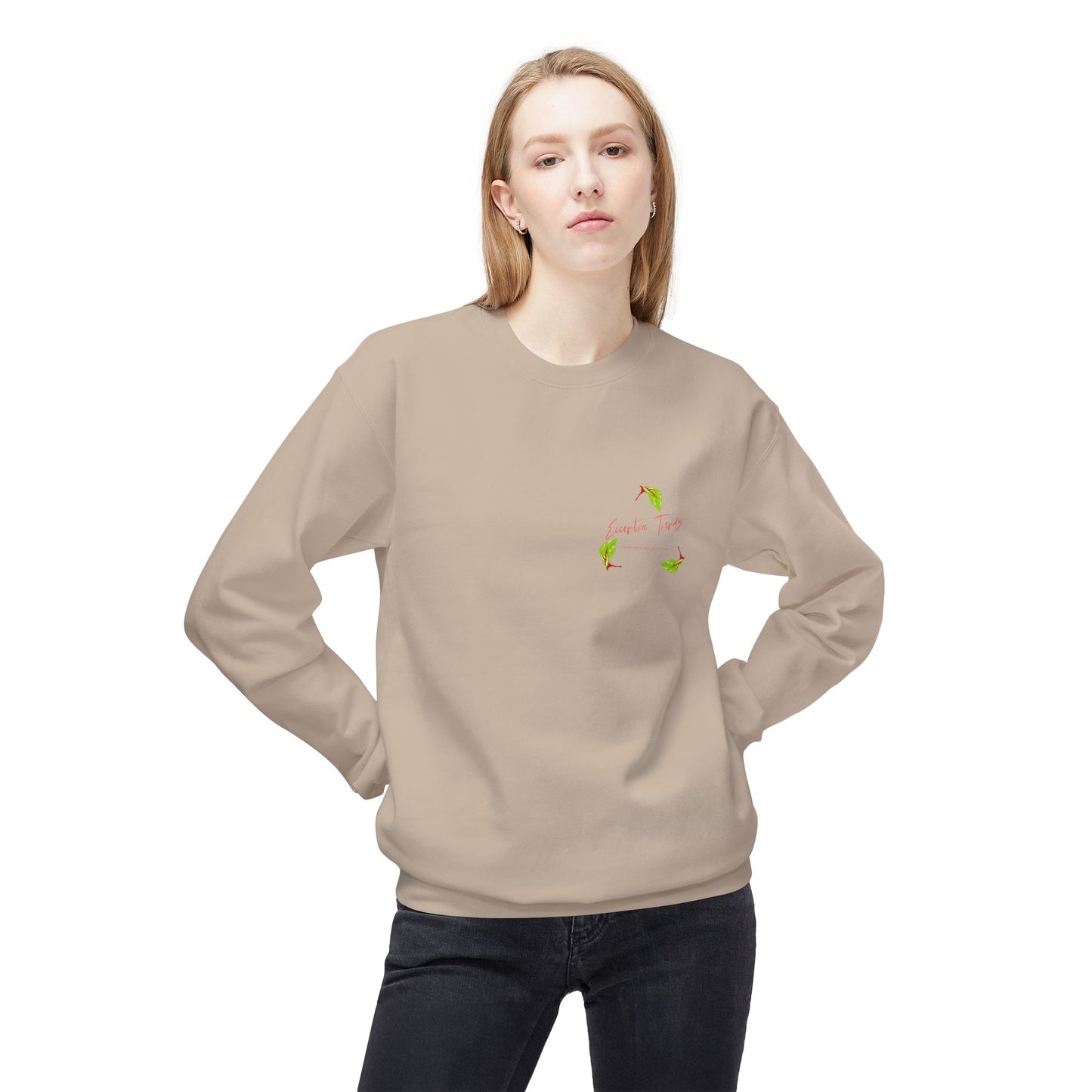 Eccentric Trendz Serotonin Floral Graphic Crewneck Sweatshirt