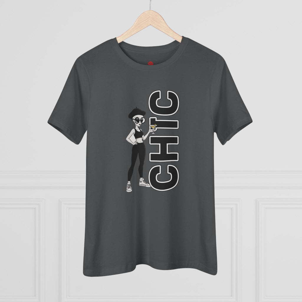 Eccentric Trendz Ladies' V-Neck CHIC GRAPHIC TEE