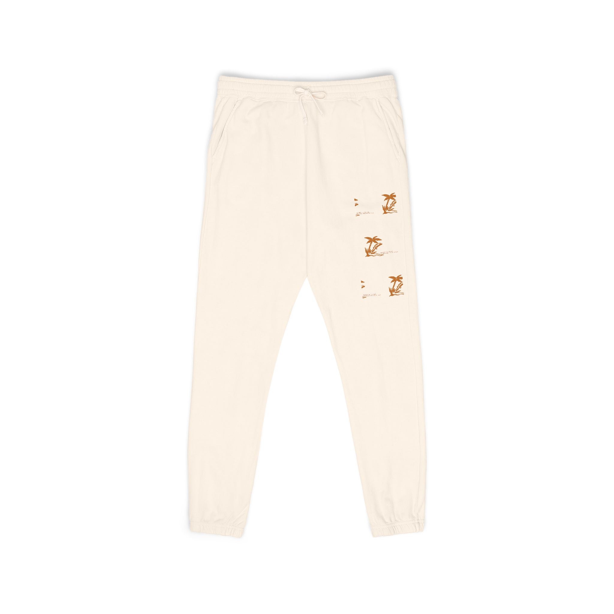 ECCENTRIC TRENDZ Minimal Floral Side Print Fleece Joggers
